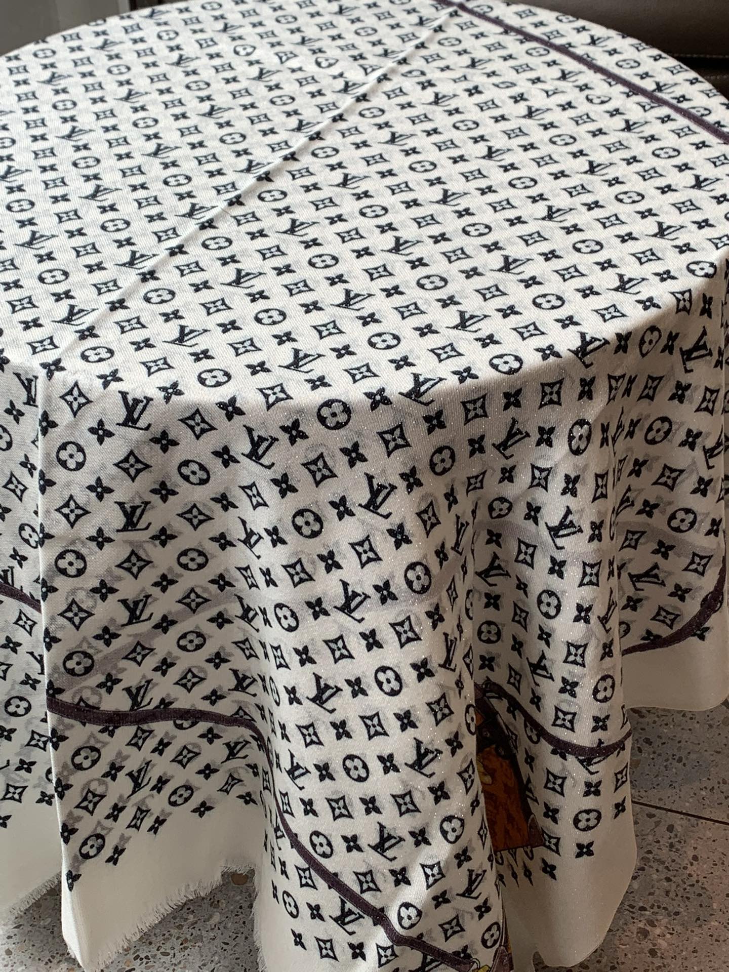 Шарф LV Le Tout Paris - 110-200 см - Кашемир - Белый