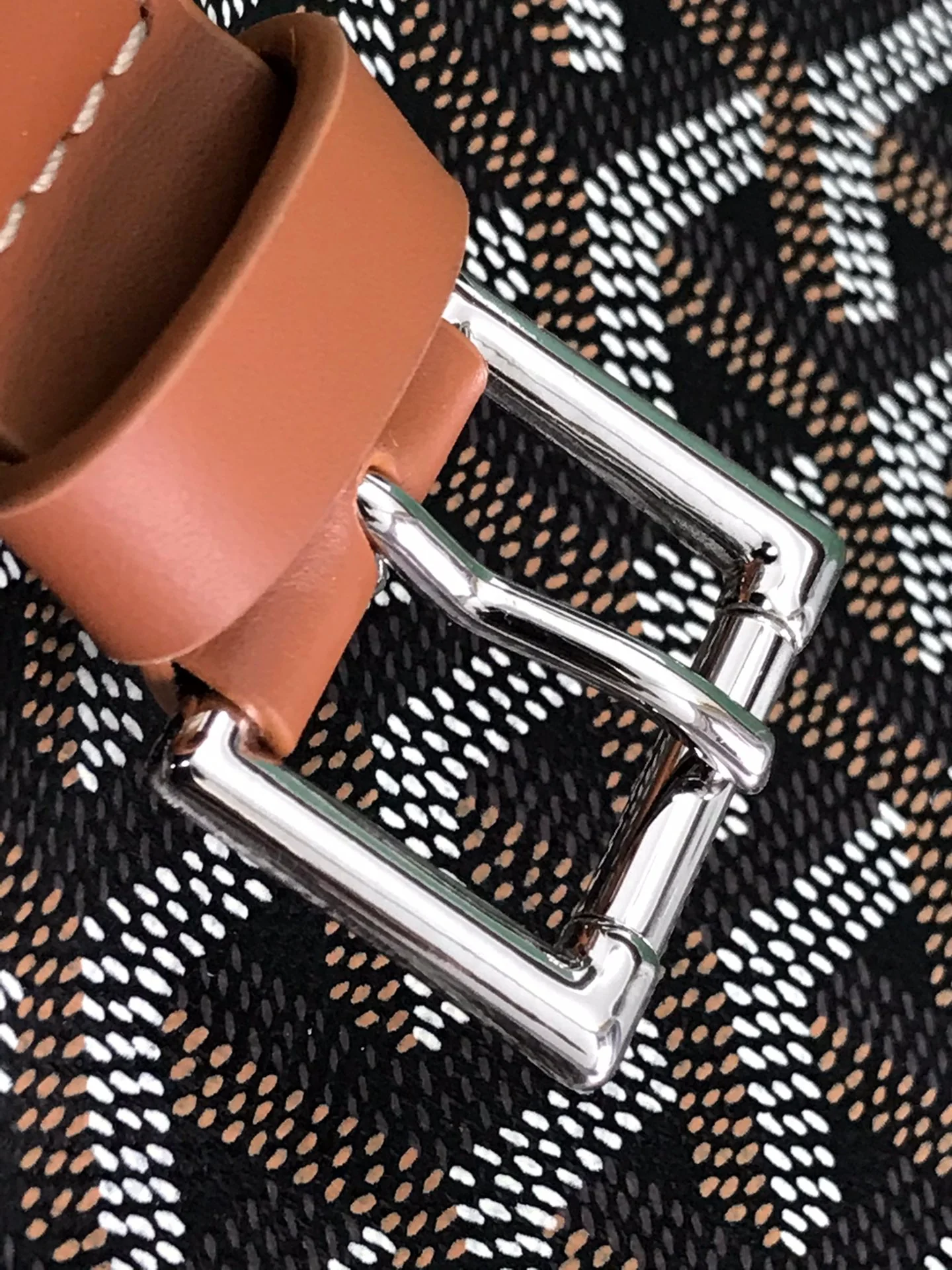 Сумка-мессенджер Goyard из льняного холста - коричневая