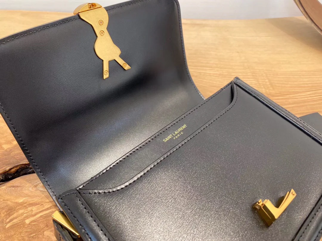 Сумка для тофу YSL Solferino - черная - 18 см