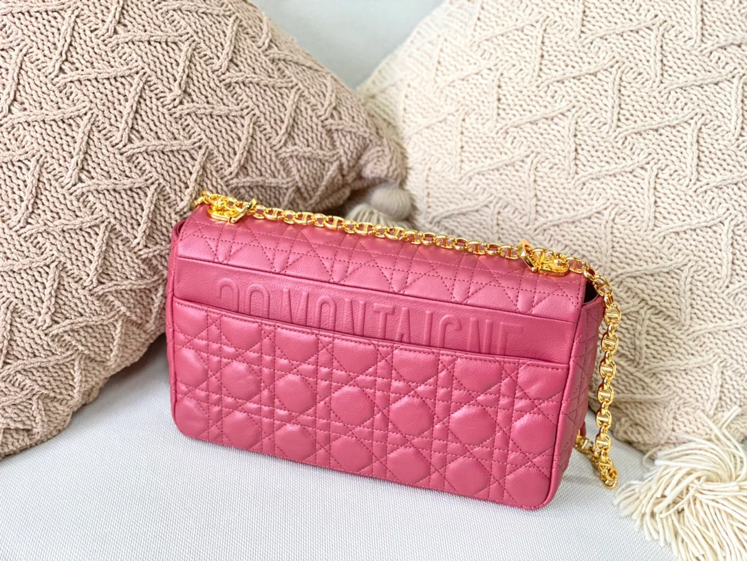 Dior Caro Large 28cm Розовая телячья кожа