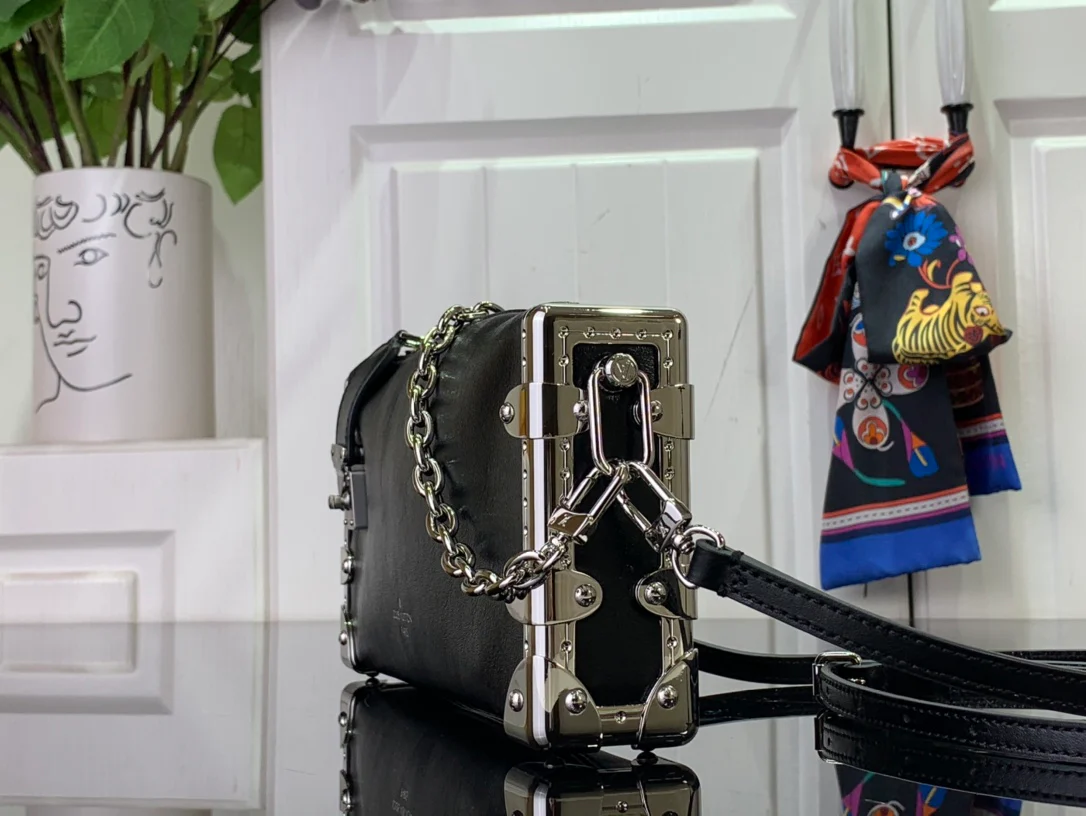 m25445-LV-тонкая сумка-мешок с цепочкой для бокового багажника, черная