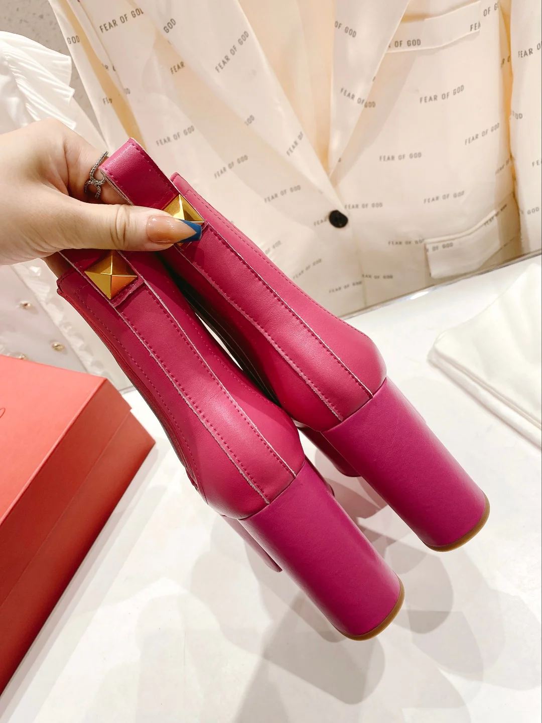 Ботильоны на платформе и шпильке Valentino - белые - 1