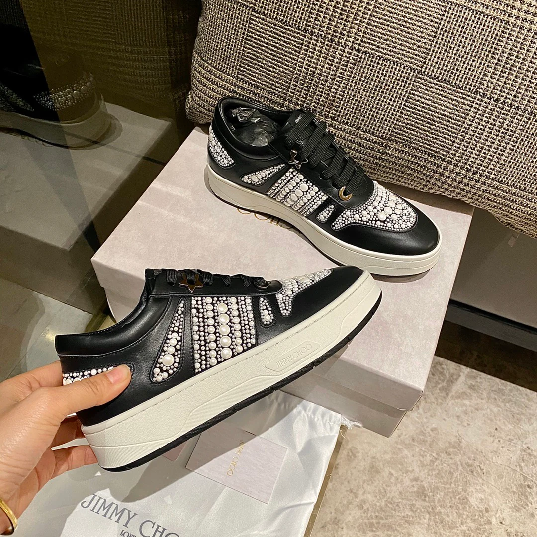 Jimmy - Верх из перламутра - Платформа - Повседневные туфли - Черные