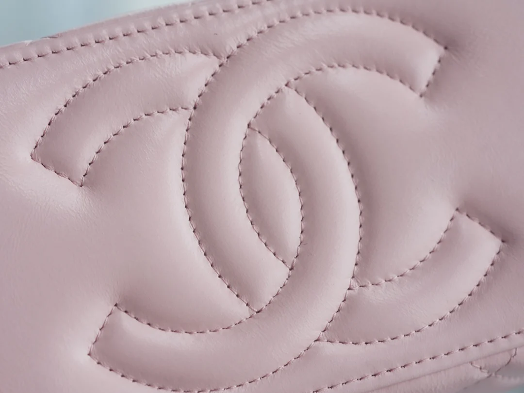 Длинная сумка-коробка Chanel - розовая