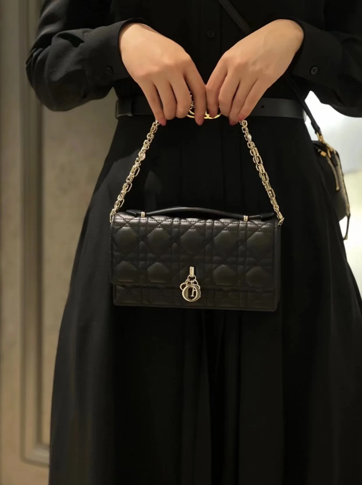 Клатч Dior Lady - матовый черный