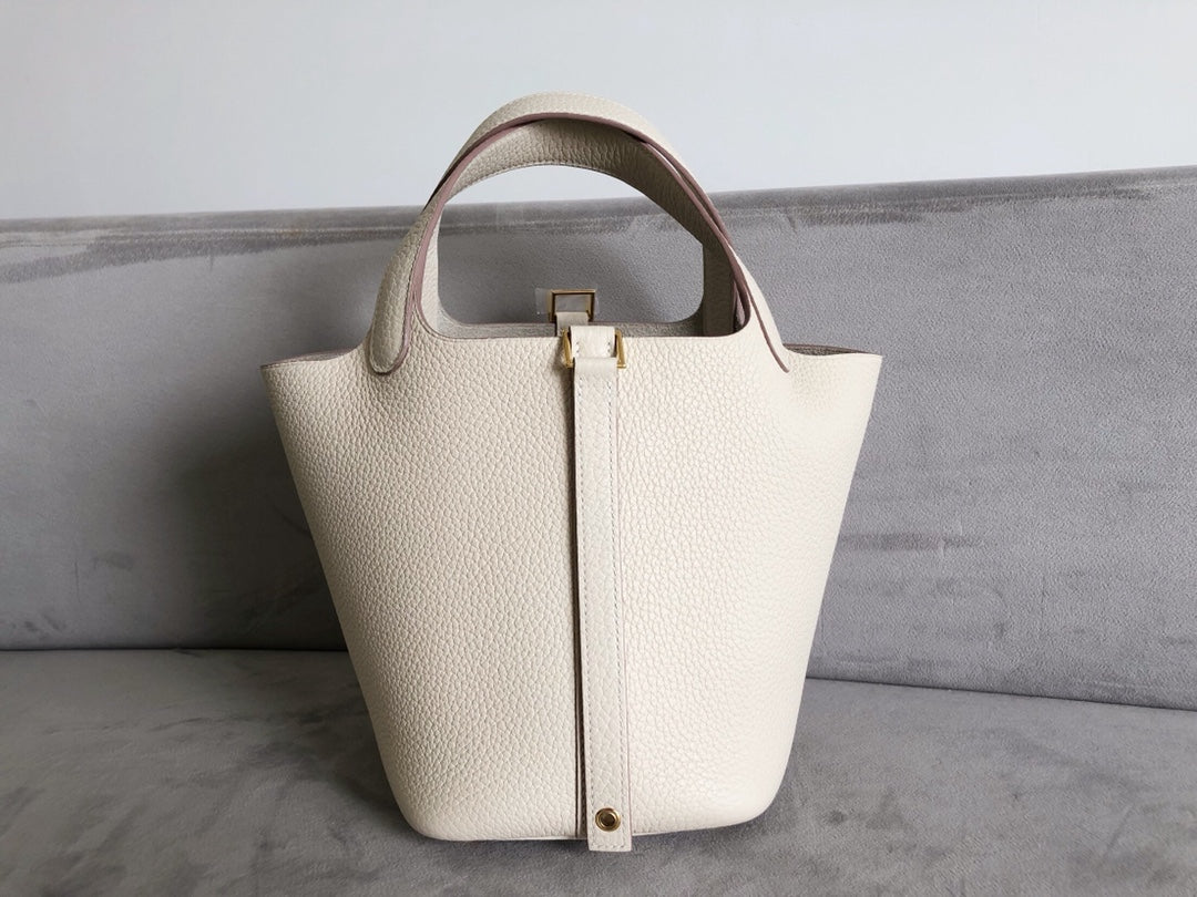 Пряжка из белого золота Hermes Picotin 18tc Milkshake