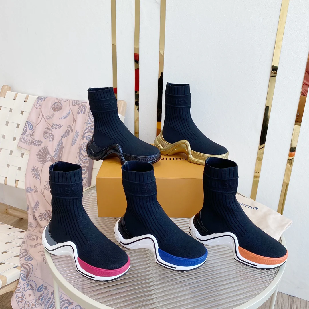 LV в классическом подиумном стиле - Ботинки-носки в стиле 