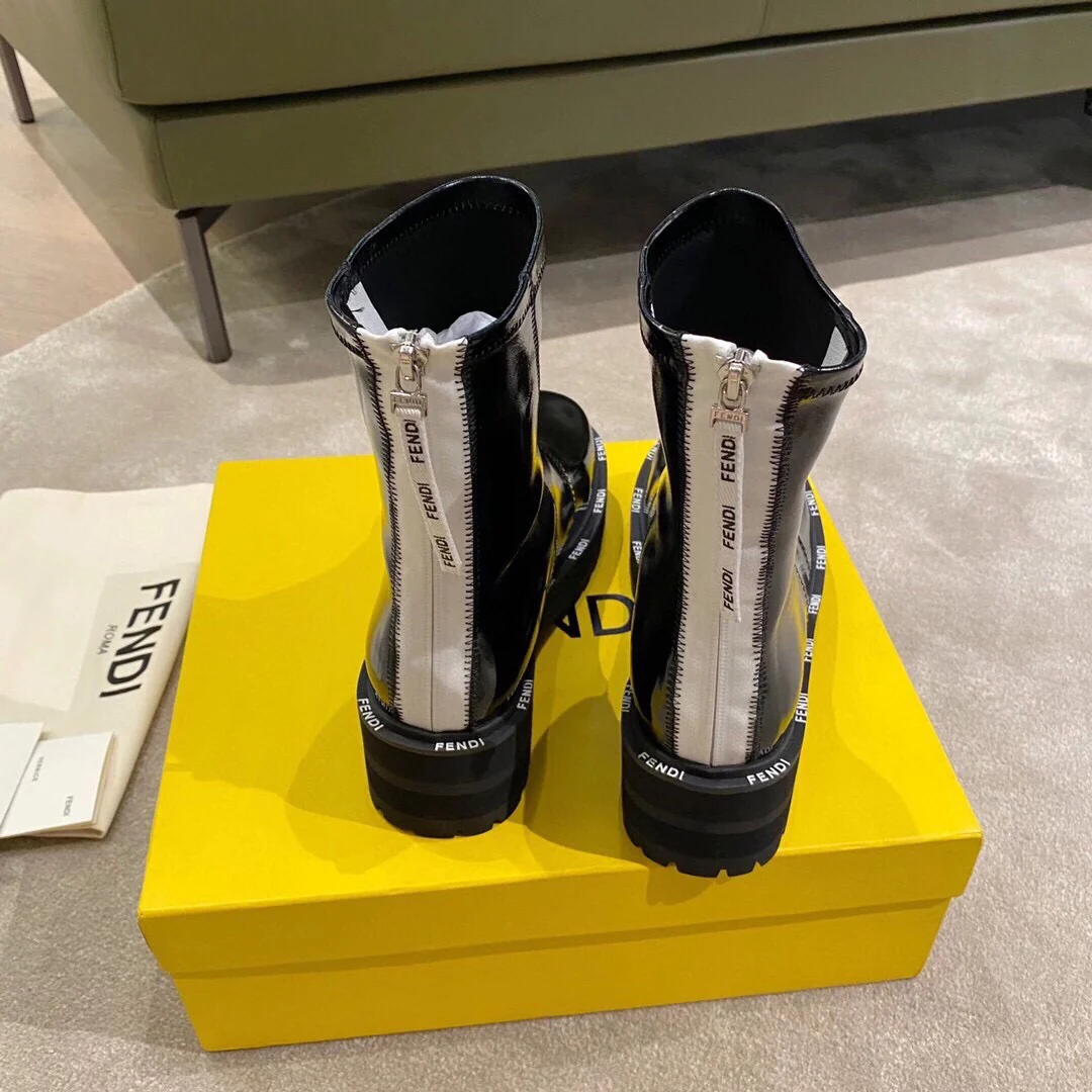 Мотоциклетные ботинки Fendi на платформе - 5 см