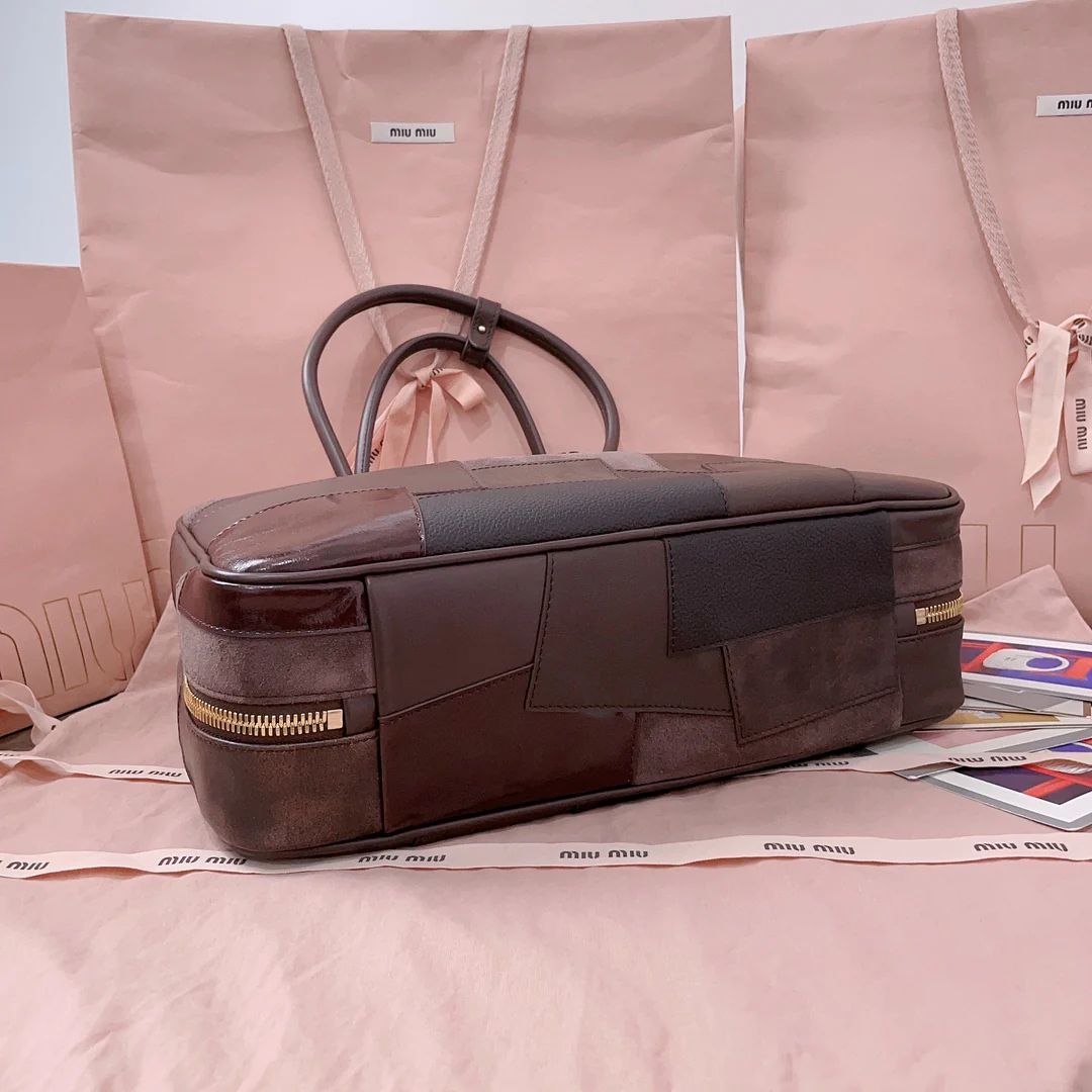 Портфель Miu Miu-5bb117 из кожи с лоскутным дизайном