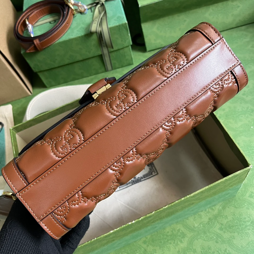 Маленькая кожаная сумочка Gucci-Matelasse - 3