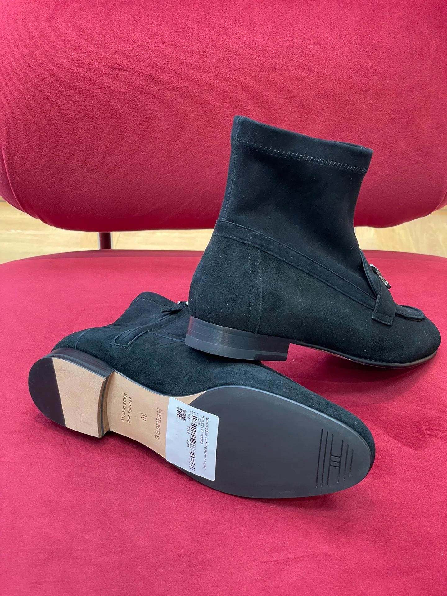 низкие замшевые лоферы Hermes