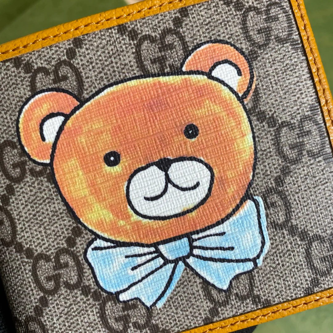 Gucci-泰迪熊联名短夹