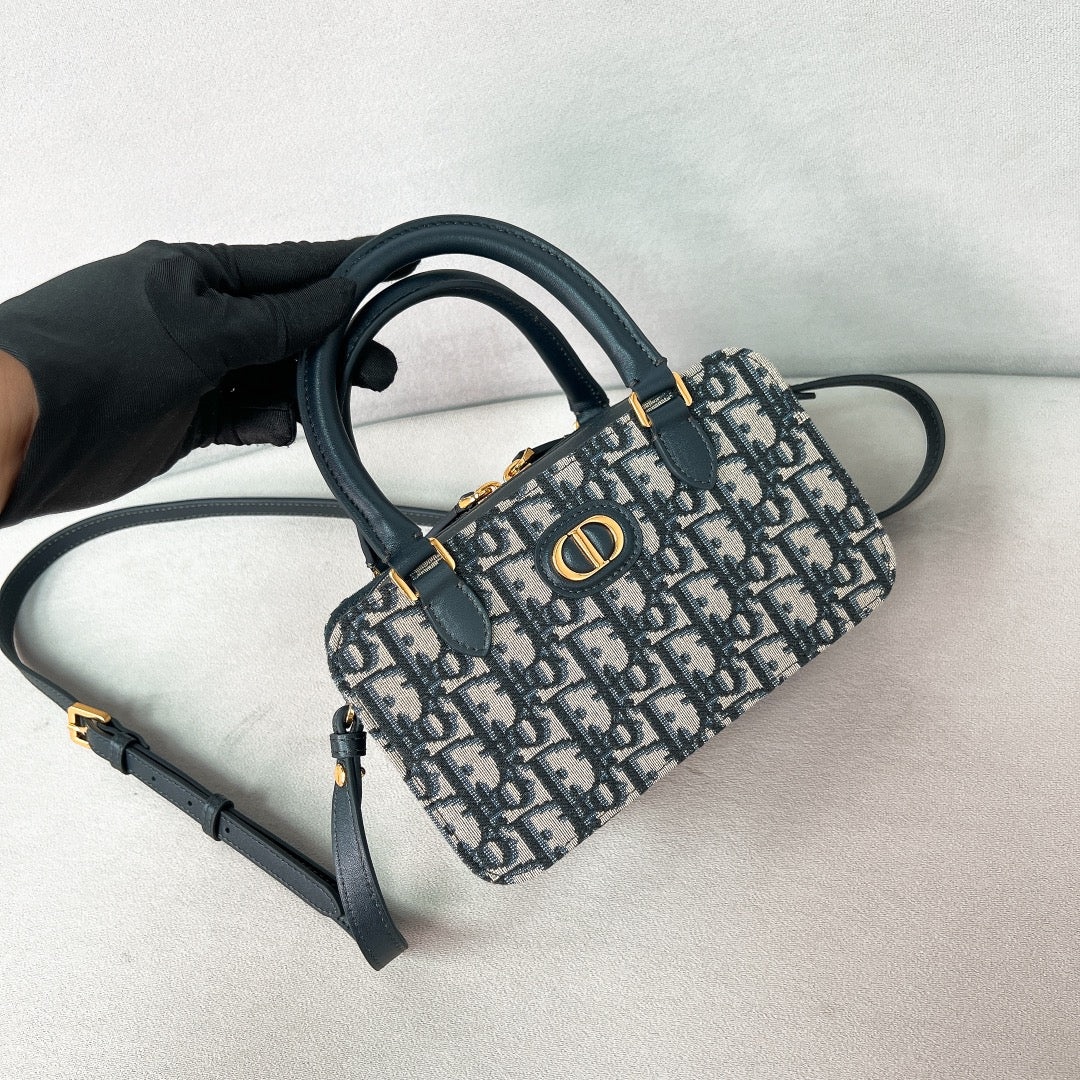 Сумка Dior Myd Doctor Bag - Мини - Монограмма, темно-синяя