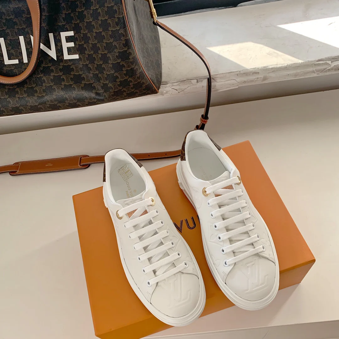 Обувь LV - LV Time Out - белые кроссовки на платформе