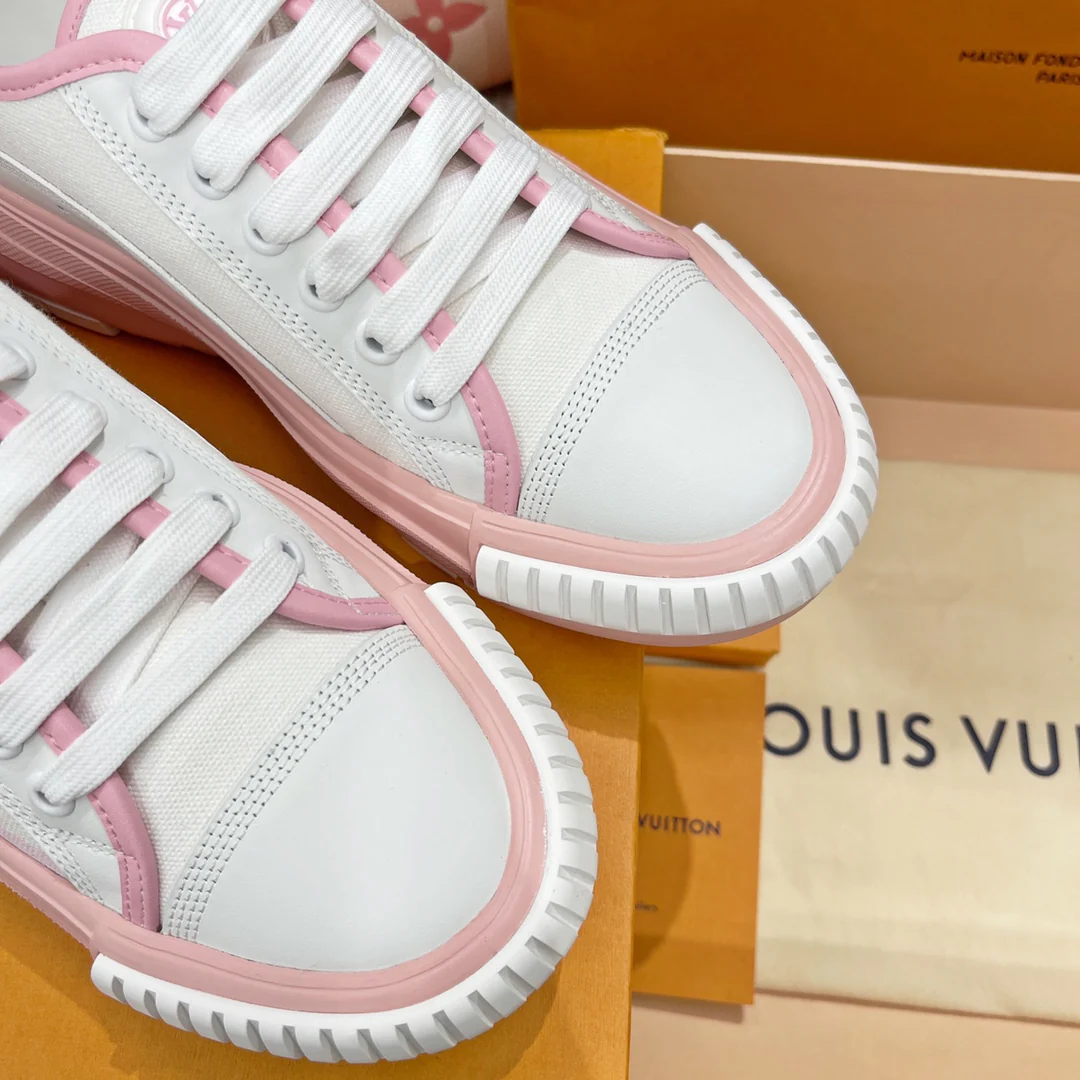 Серия LV-Squad - Кроссовки - Белые и розовые - 1