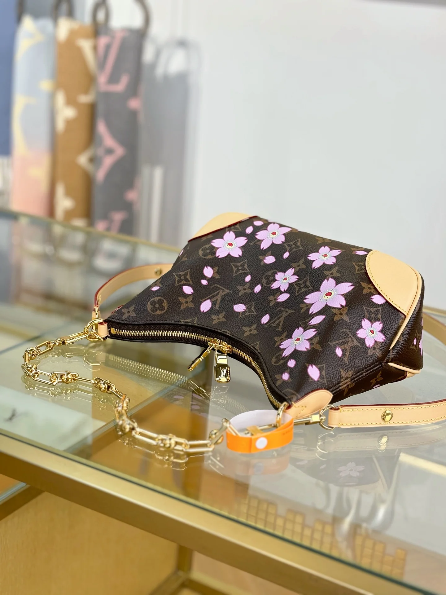 LV-mb163c-tm-boulogne-handbag-small-cherry blossom style