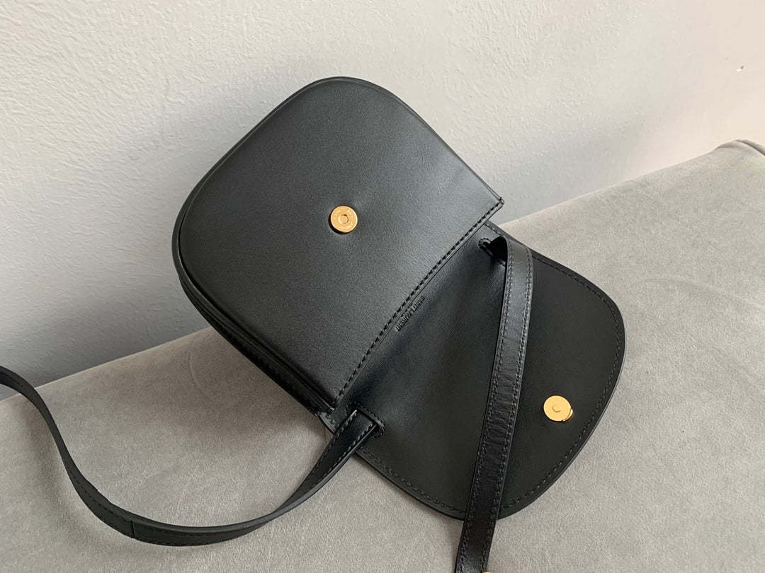 Летняя коллекция YSL 2020 - Сумка-седло Kaia - Черная - 15 см