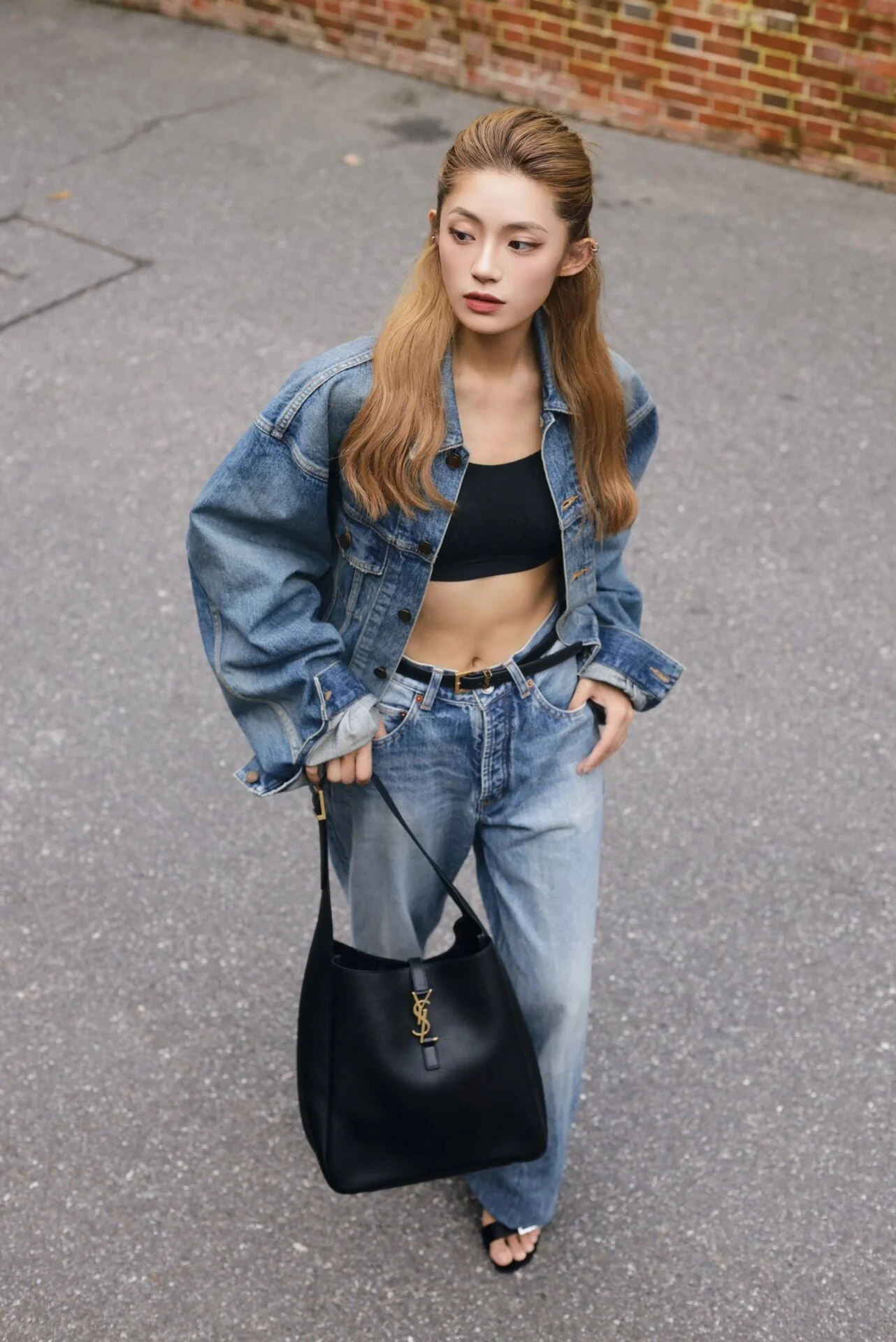 YSL-le-5a7-hobo-underarm bag-black