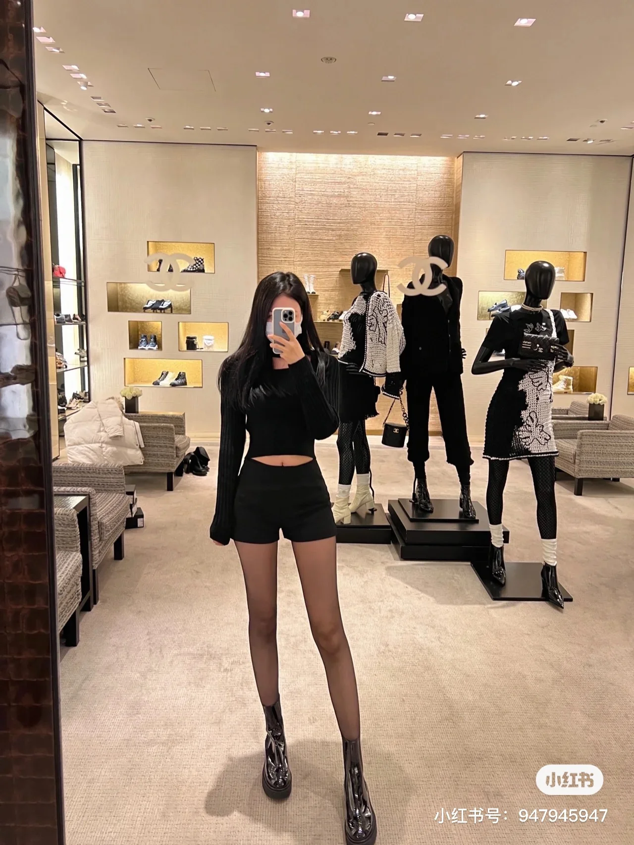 Новинка сезона осень/зима 2023 от Chanel - Ботильоны с круглым носком - Черные