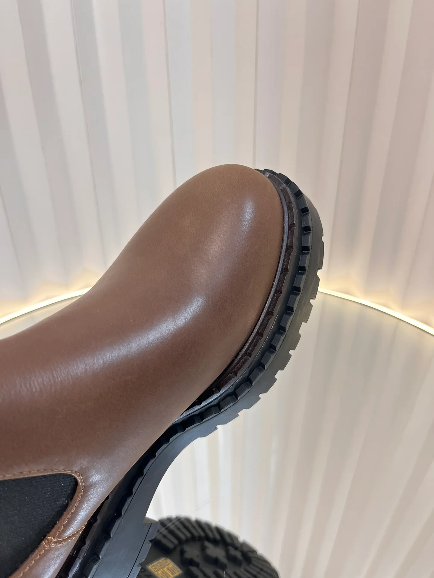 Кожаные ботильоны Prada 2024 - Кофейно-коричневый