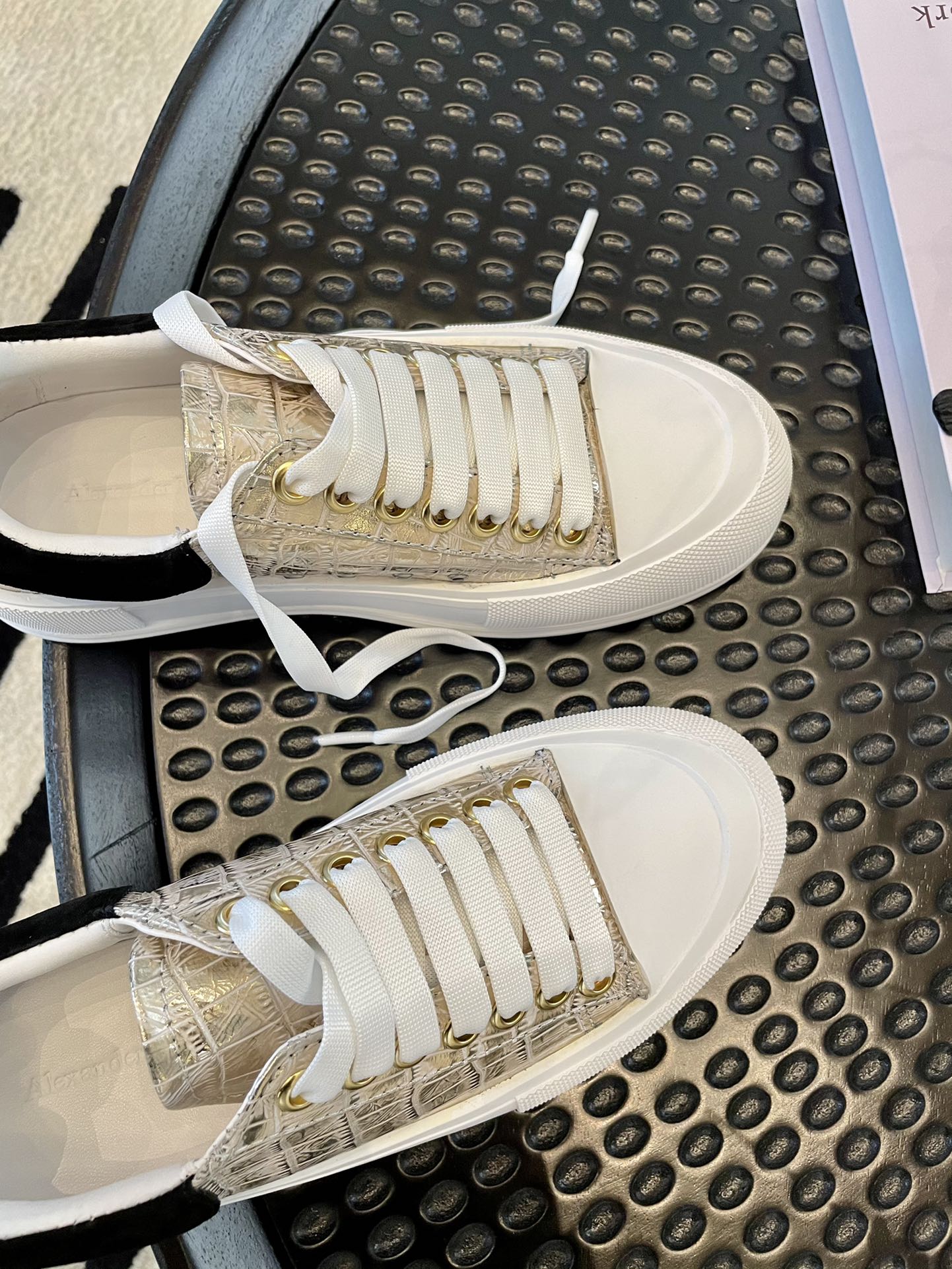 парусиновые туфли на платформе McQueen