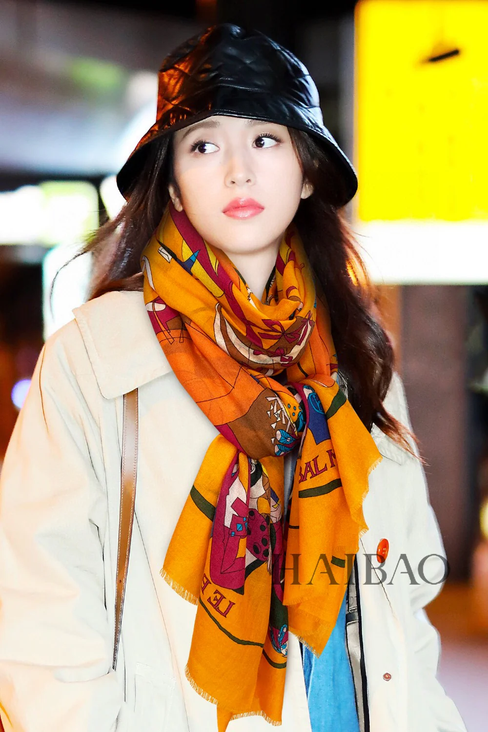 LV - Длинный шарф для маскарадного бала - 110-200 см - 100 г - Шелк саржевого переплетения высшего качества - 1 шт.