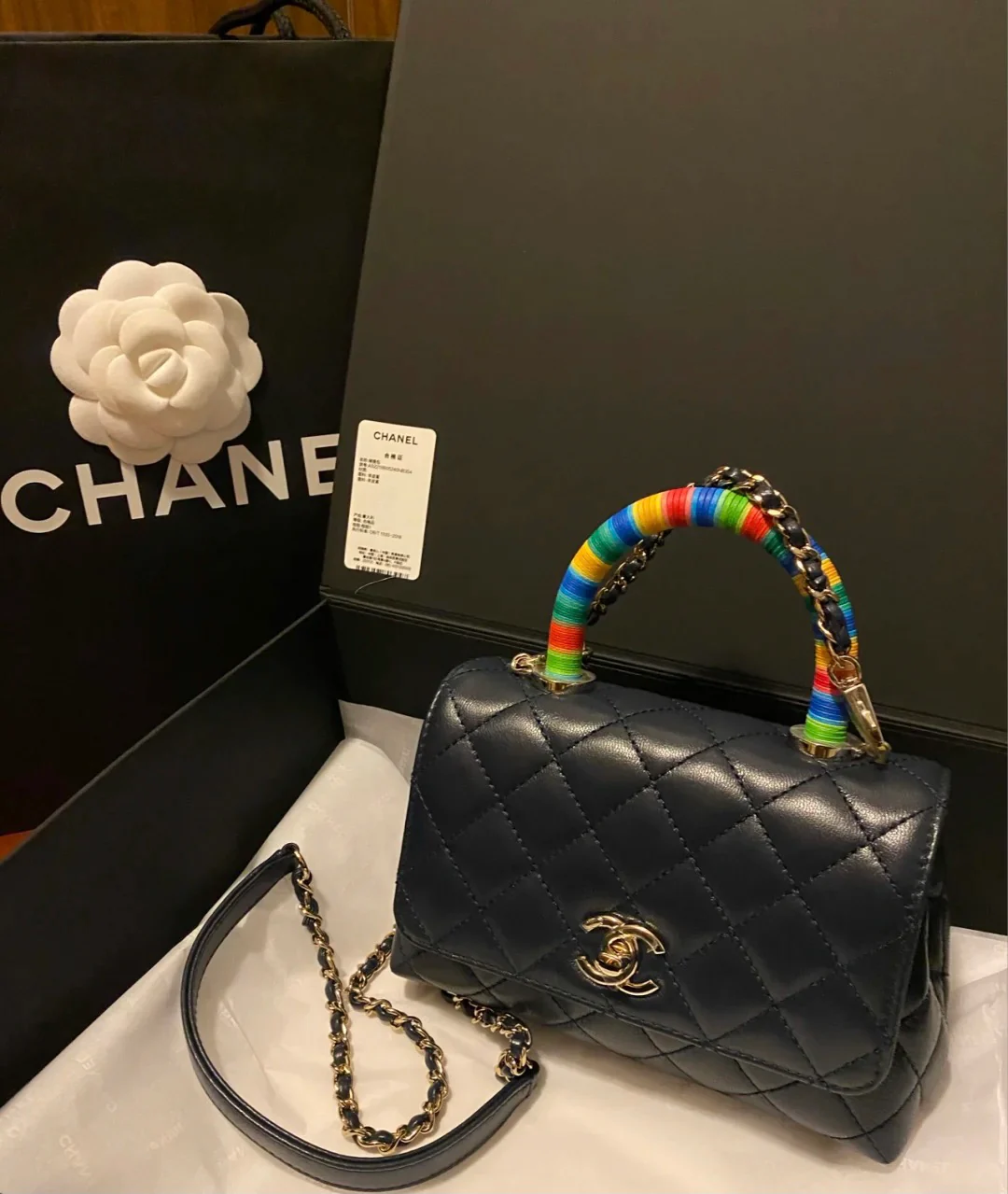 Мини-сумочка Chanel Coco Handle Rainbow