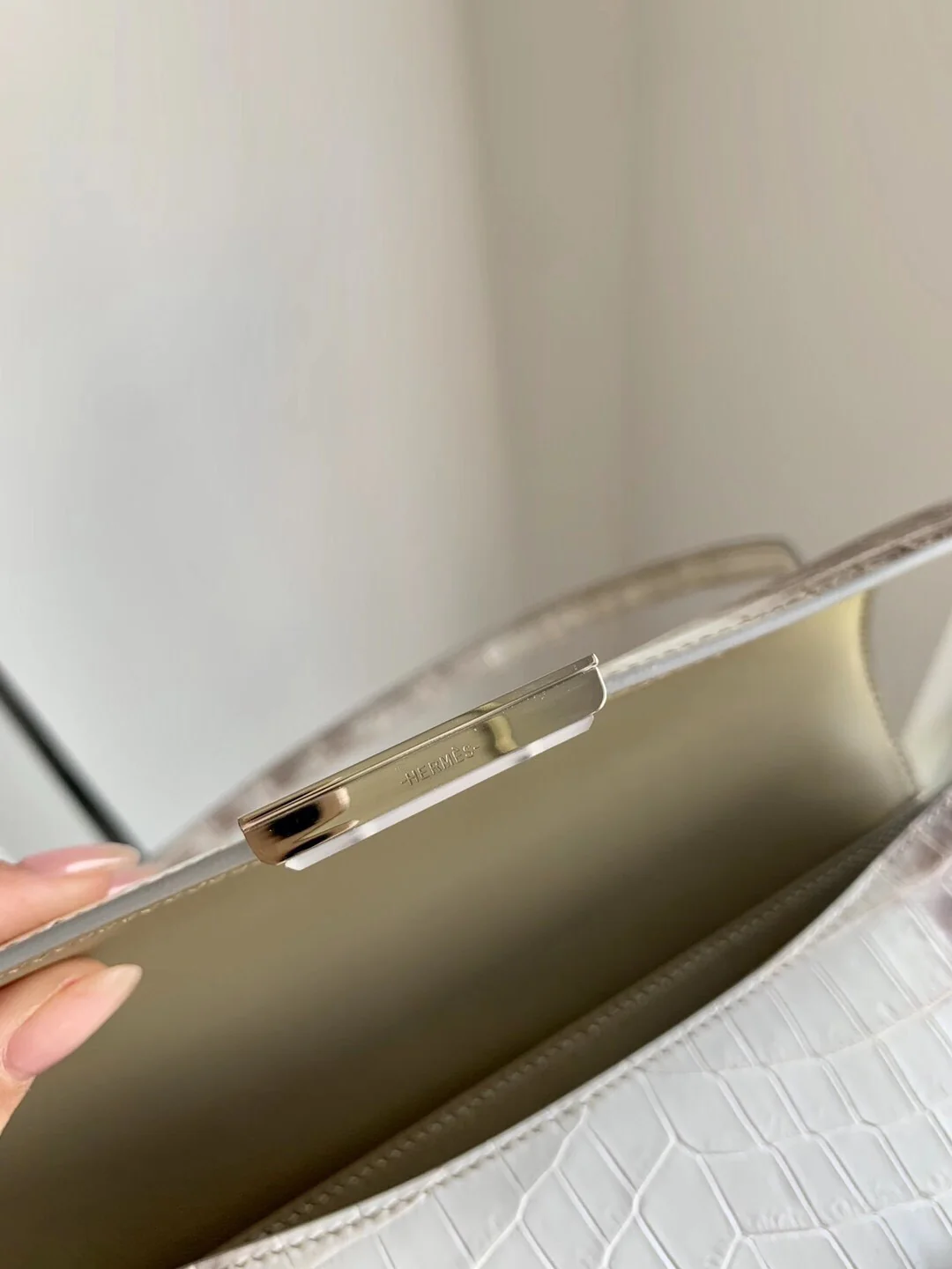 Серебряная пряжка Hermes Constance 26 Elan Himalaya