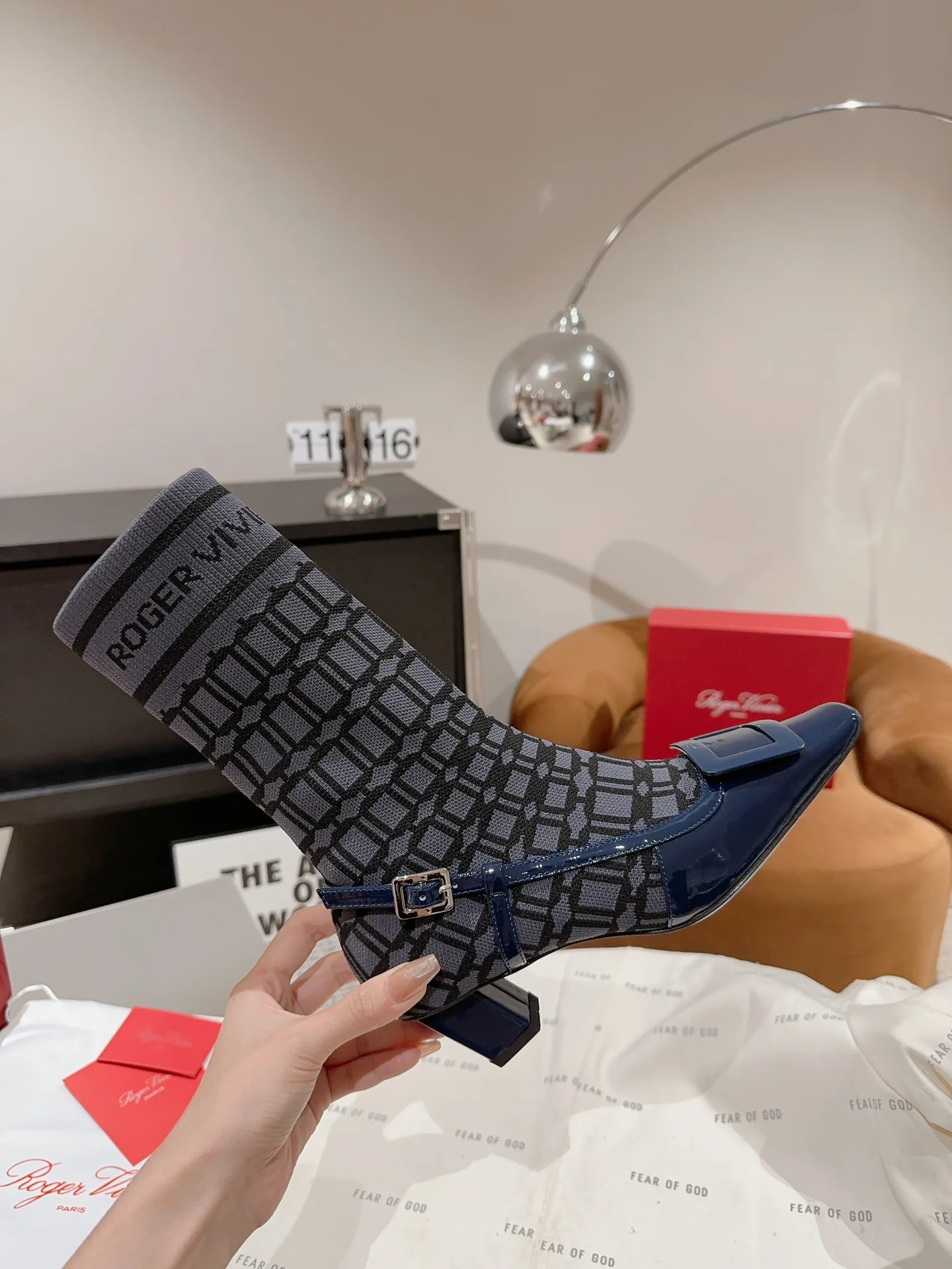 Обувь RV Shoes - Новинка сезона осень/зима 2023 - Ботинки-носки на резинке - 4-5 см