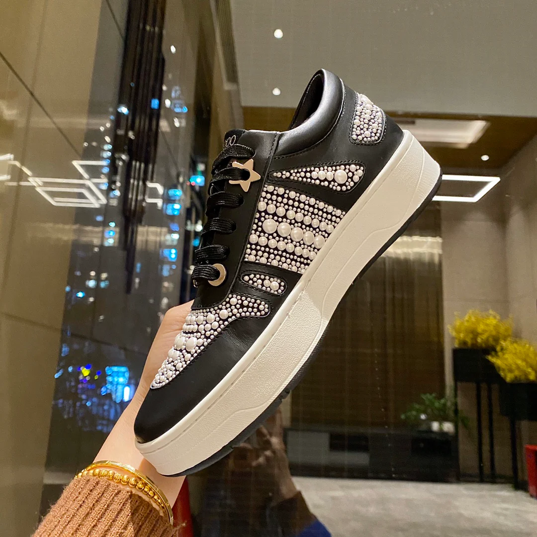 Jimmy - Верх из перламутра - Платформа - Повседневные туфли - Черные