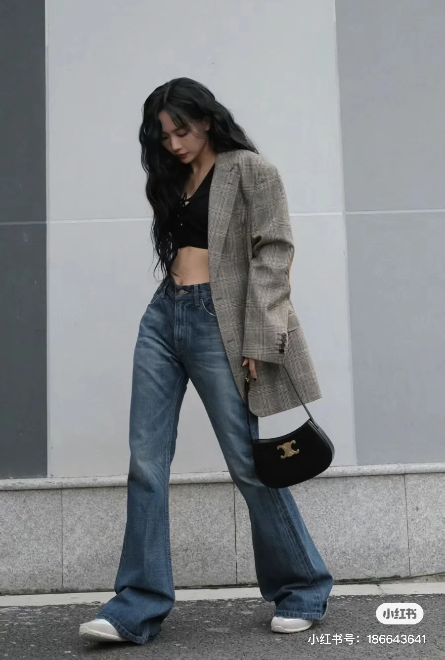 Сумка Celine Tillt - черная (подмышечная сумка)