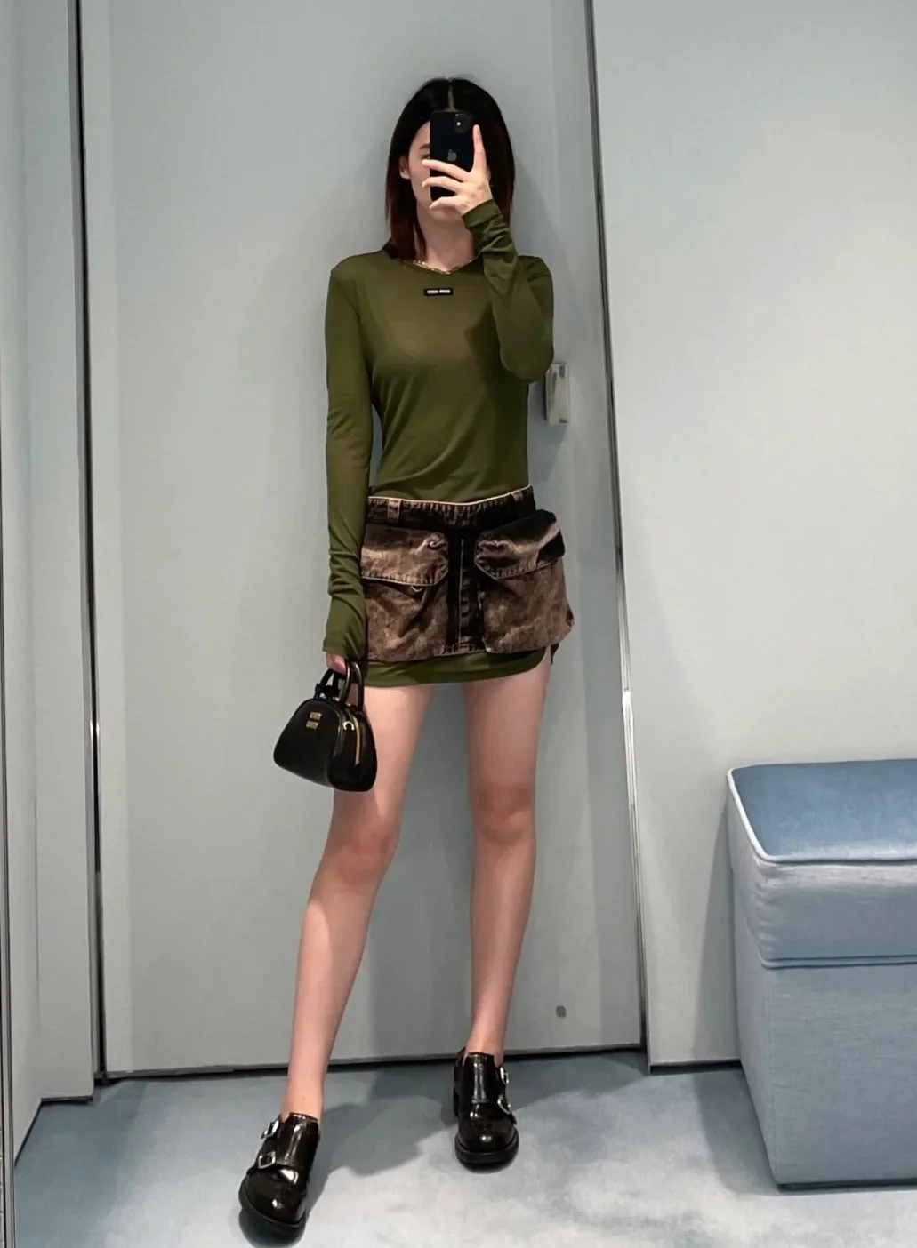 Сумка для боулинга Miu Miu - черная