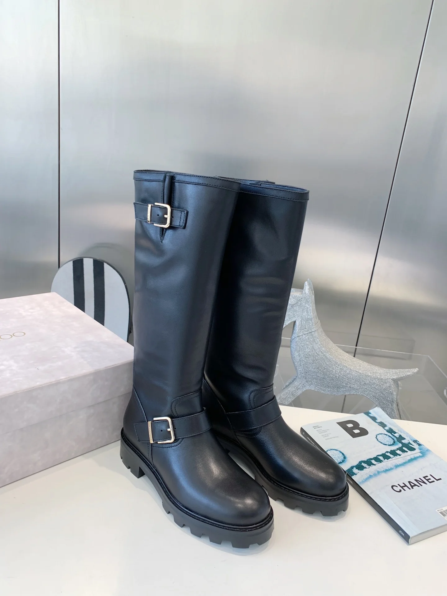 Jimmy - Новинка 2022 года - Кожаные высокие сапоги