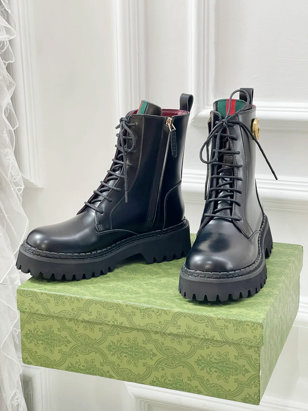 Ботинки Gucci Dr. Martens 2024 — черные — 1