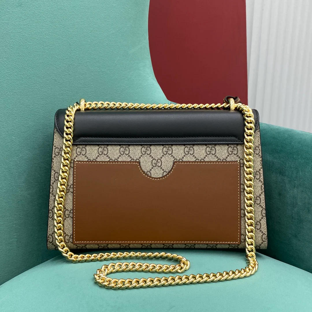 Сумка Gucci с цепочкой и замком - 30 см x 19 см x 10 см