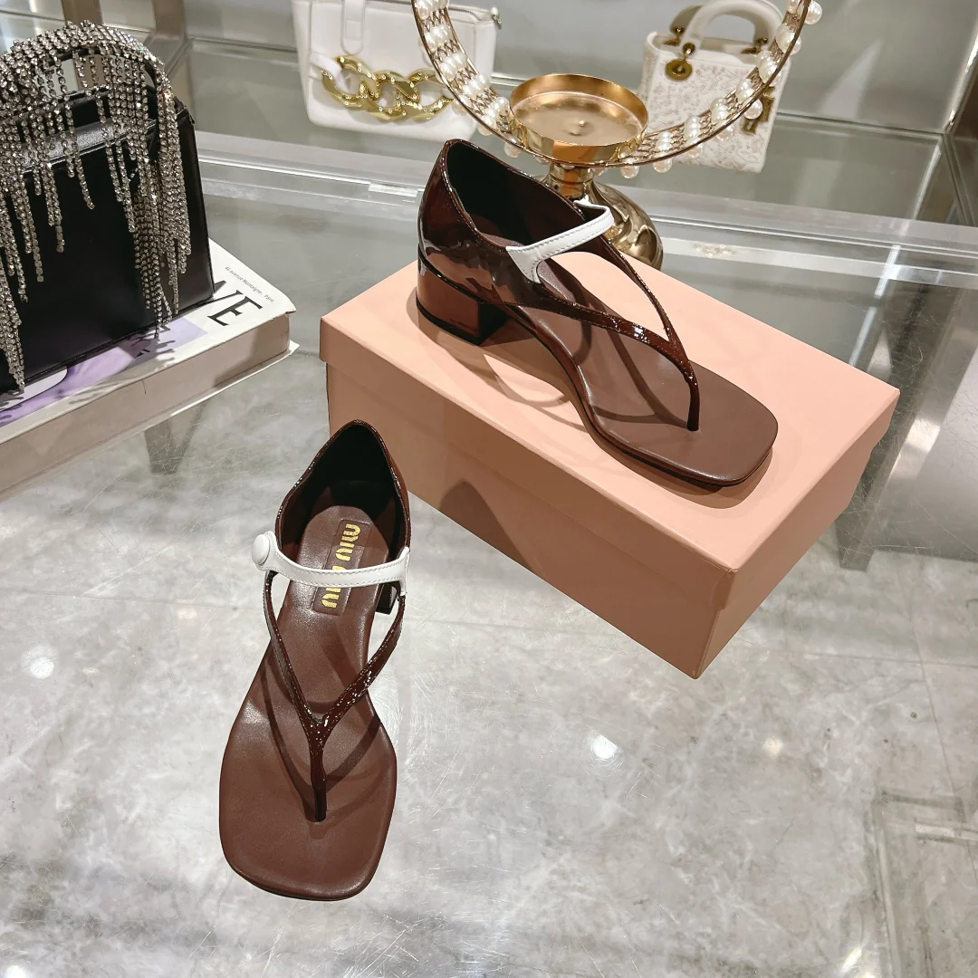 Шлёпанцы Miu Miu 2024 - Кофе