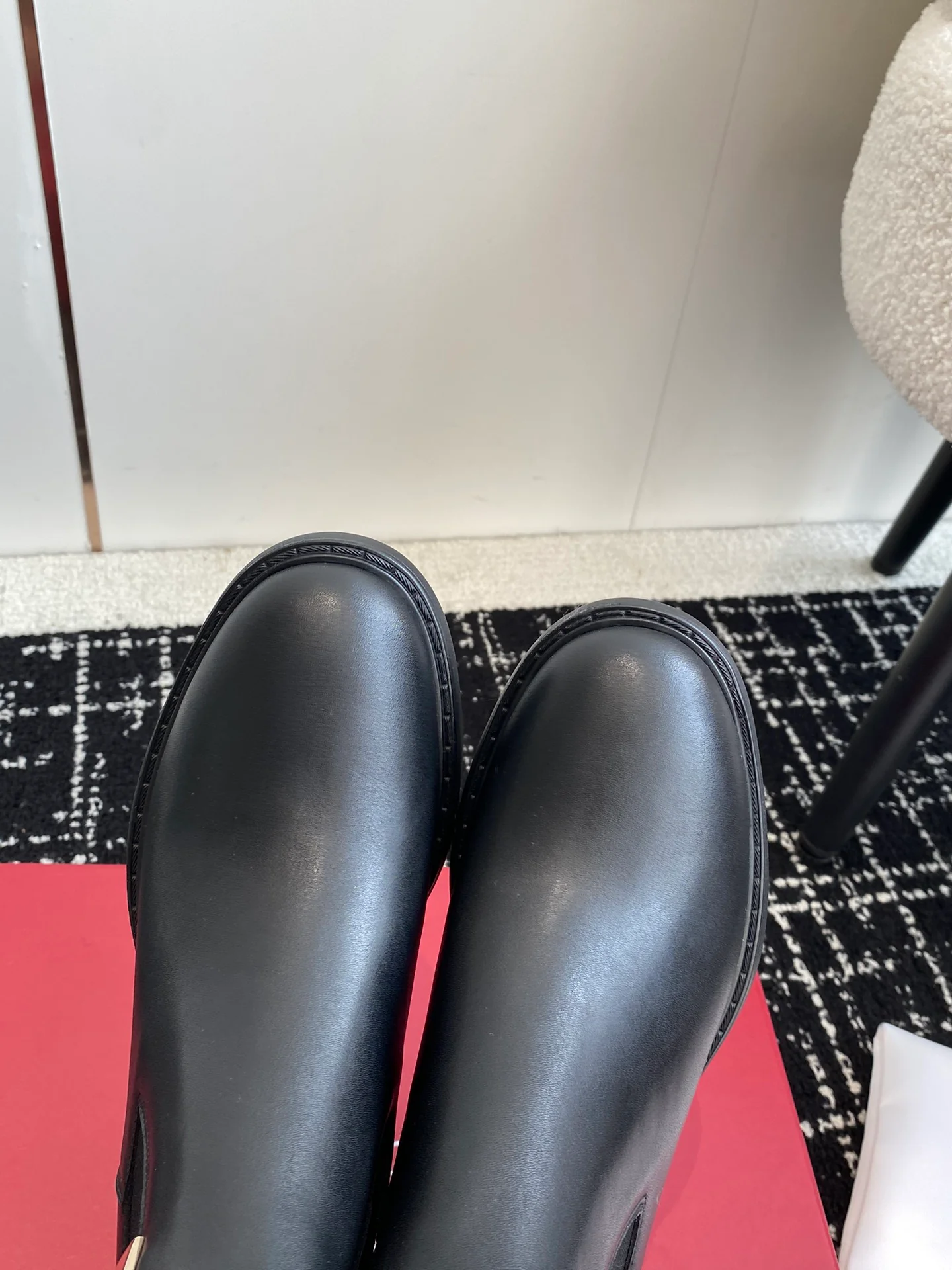 Обувь RV - Новинка сезона осень/зима 2023 - Ботильоны на низком каблуке - Черные