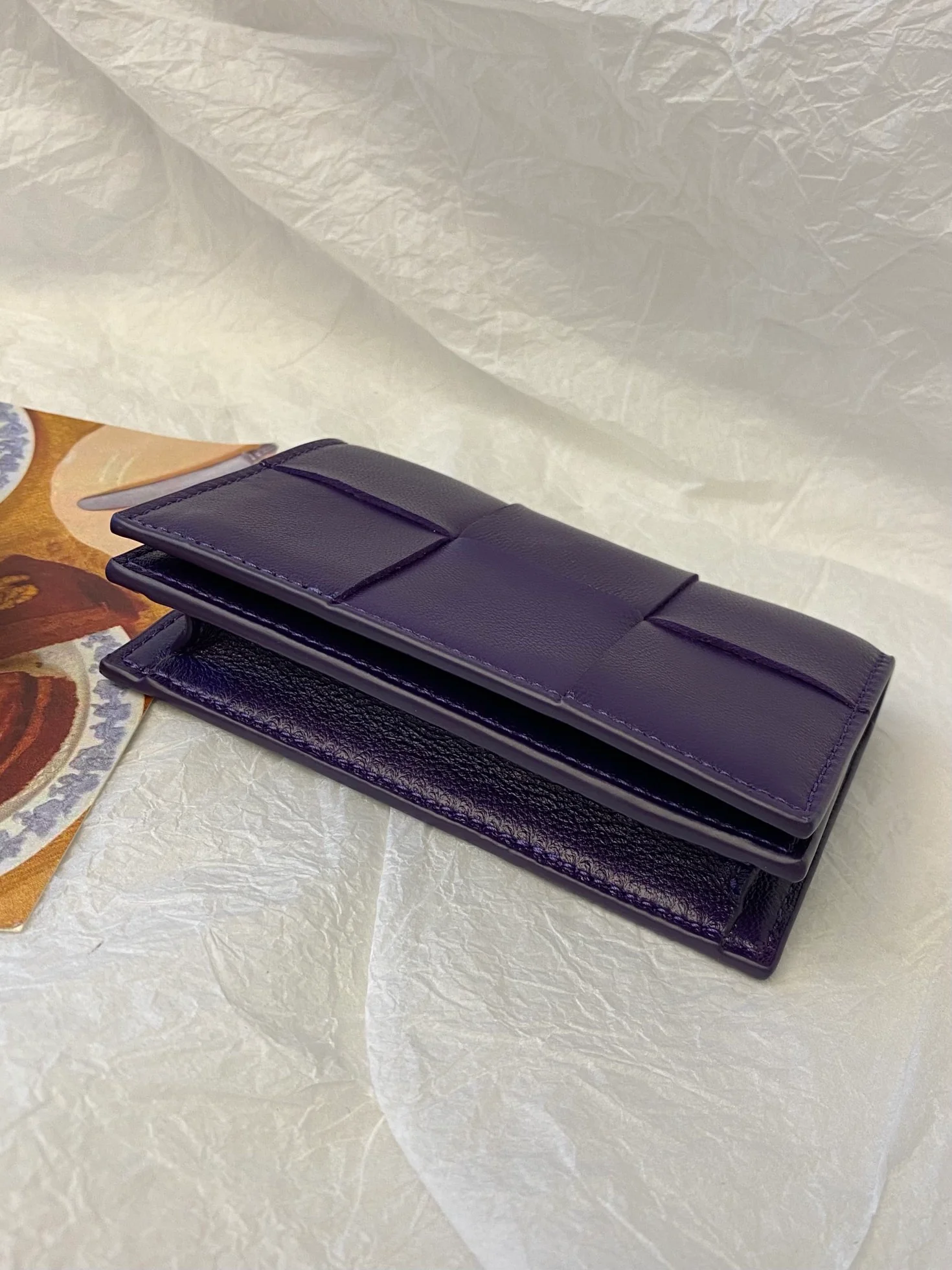 BV- 大格翻盖卡包 小羊皮 12.2×7.5×2.5cm