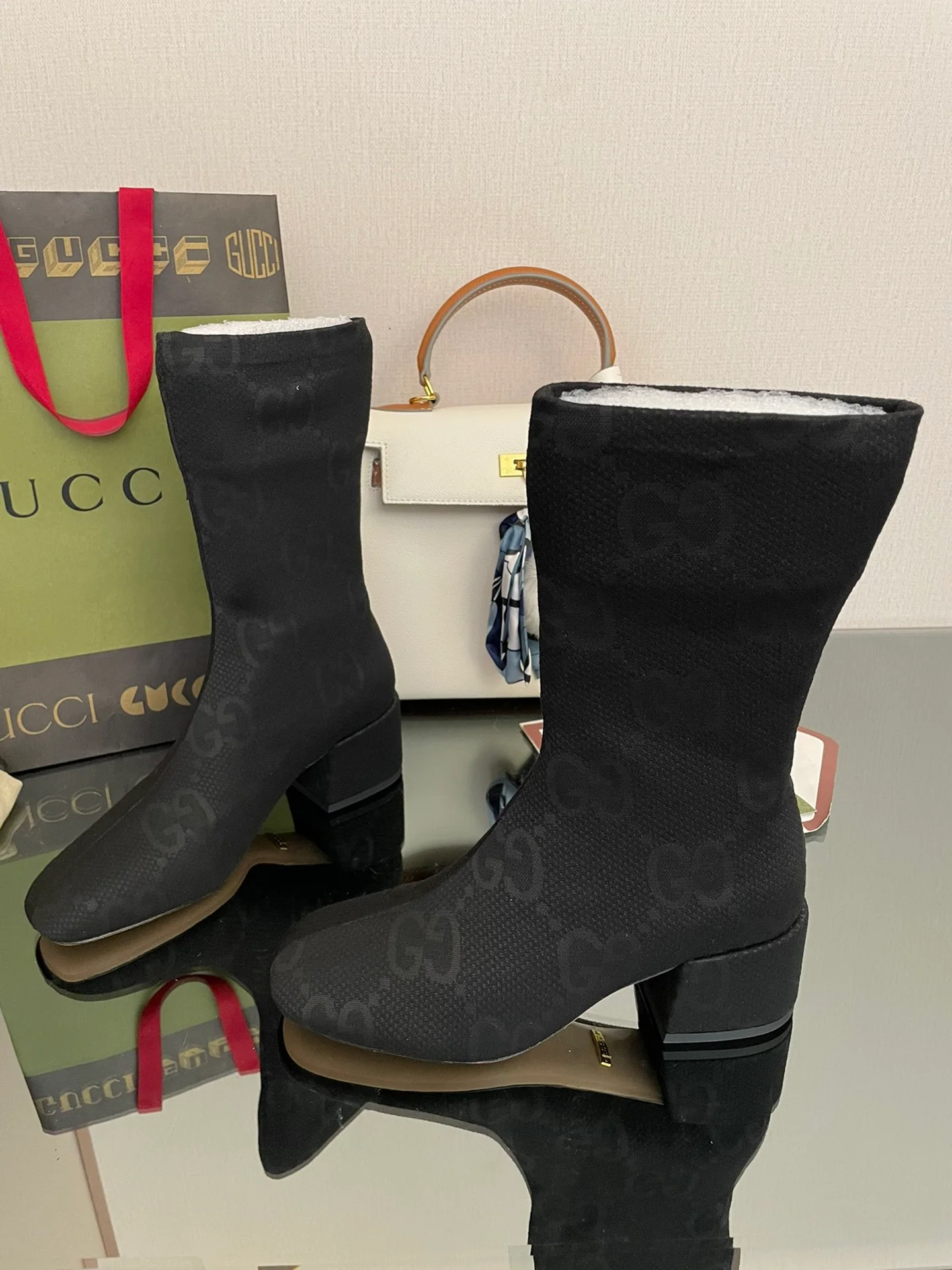 Классические сапоги Gucci 22 средней высоты