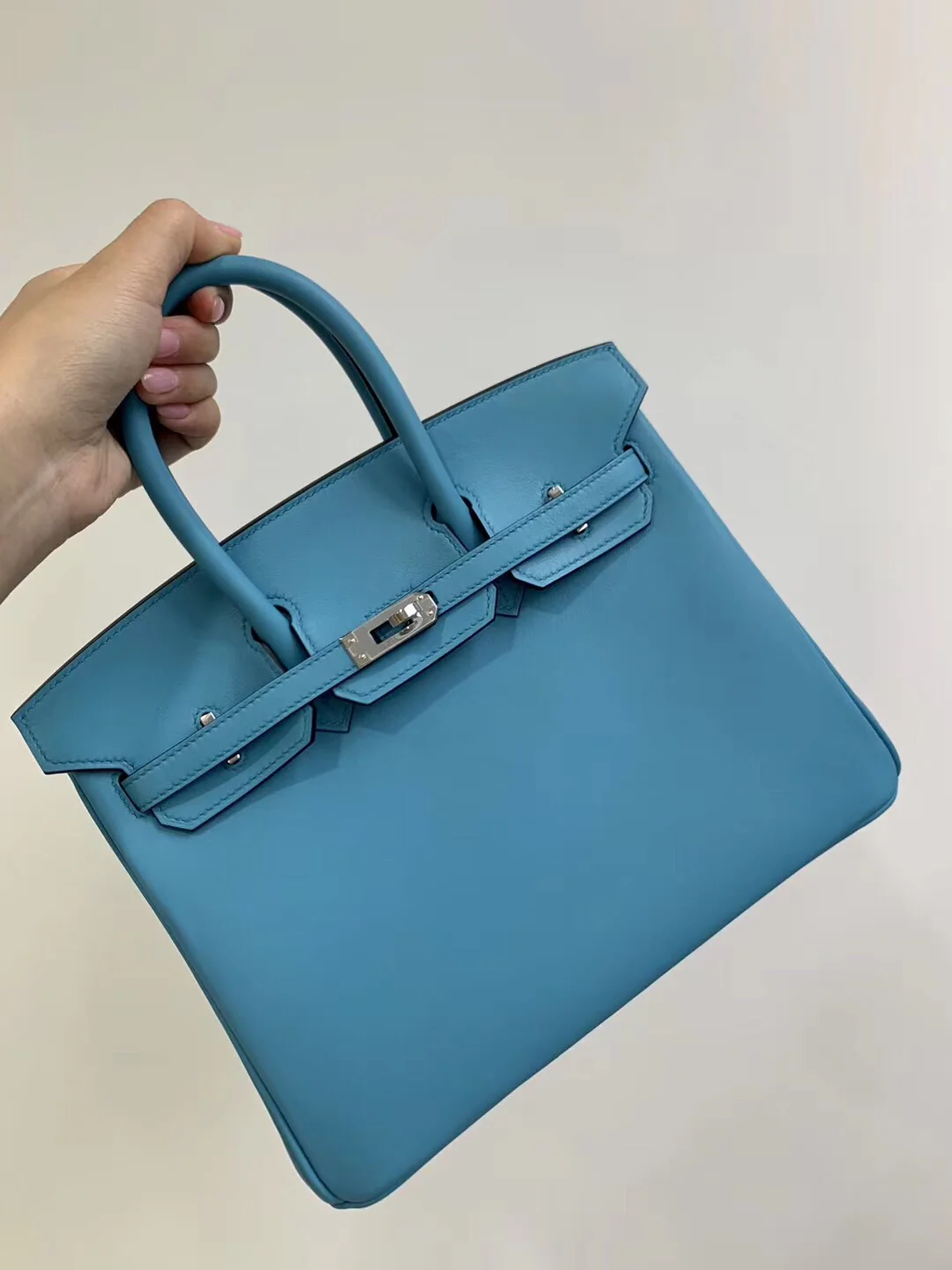 Hermes Birkin 25 Swift P3 Northern Blue Silver Buckle