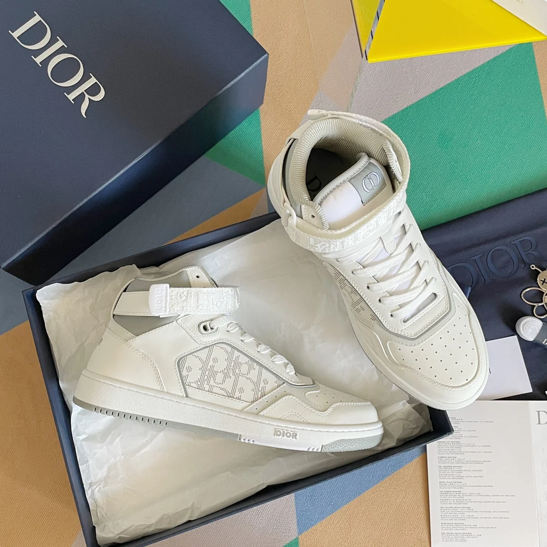Кроссовки Dior B27 Series - Monogram High-Top - Парные - Белые