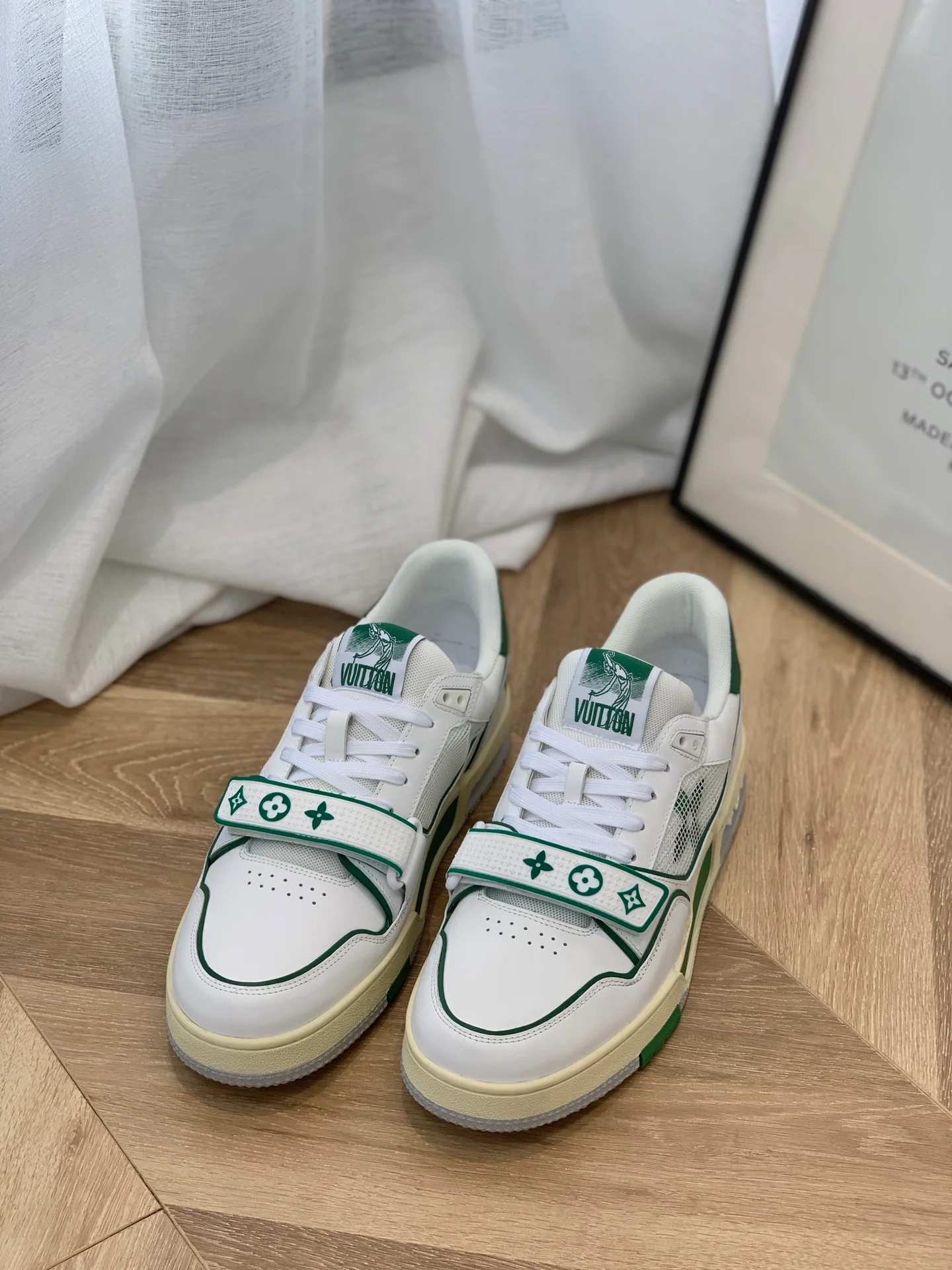 Кроссовки LV Trainer Series - Унисекс - Липучка спереди - Зелёные