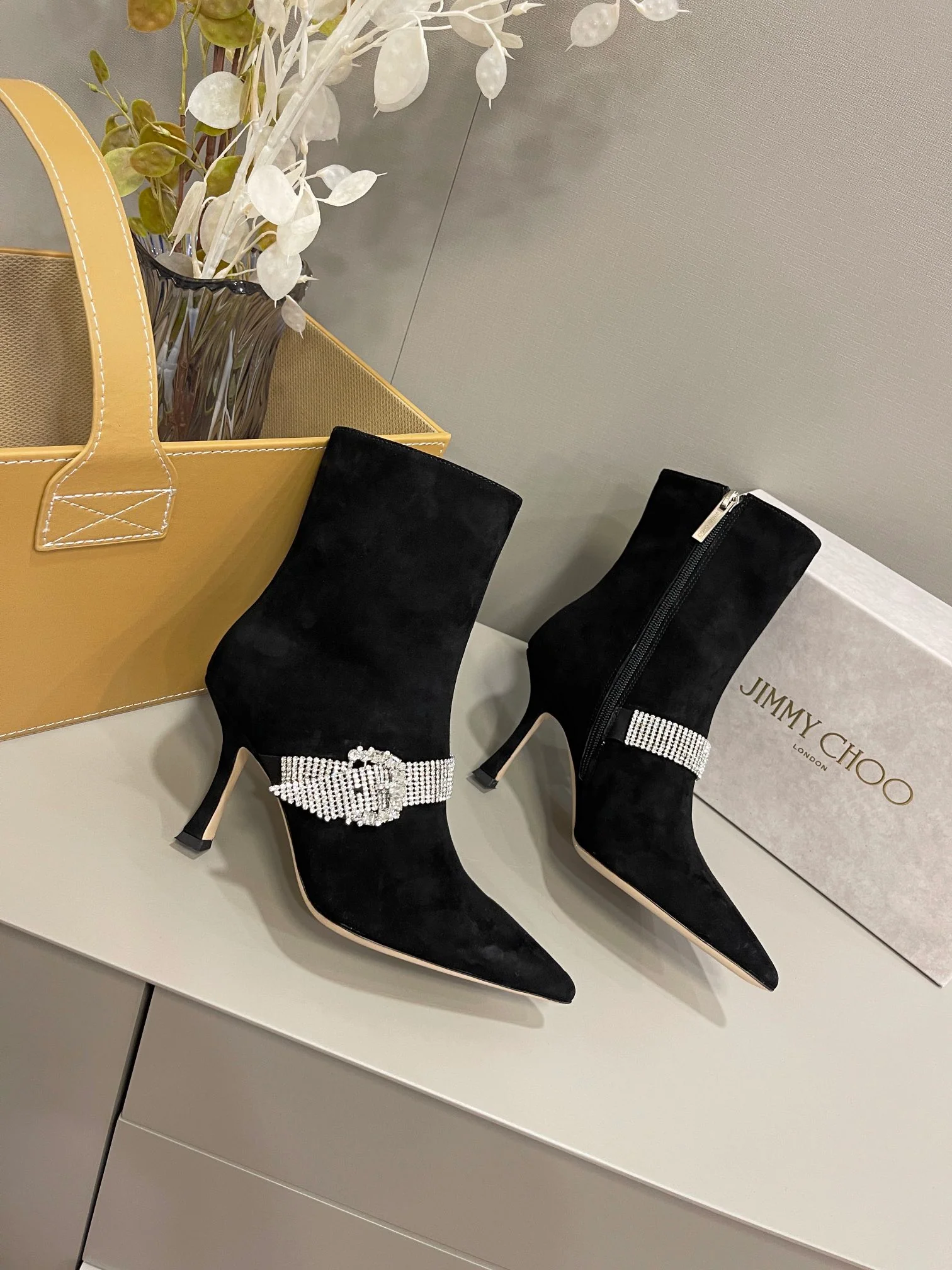 Новинка сезона осень/зима 2022 от Jimmy - Ботильоны на шпильке - Черные - 2