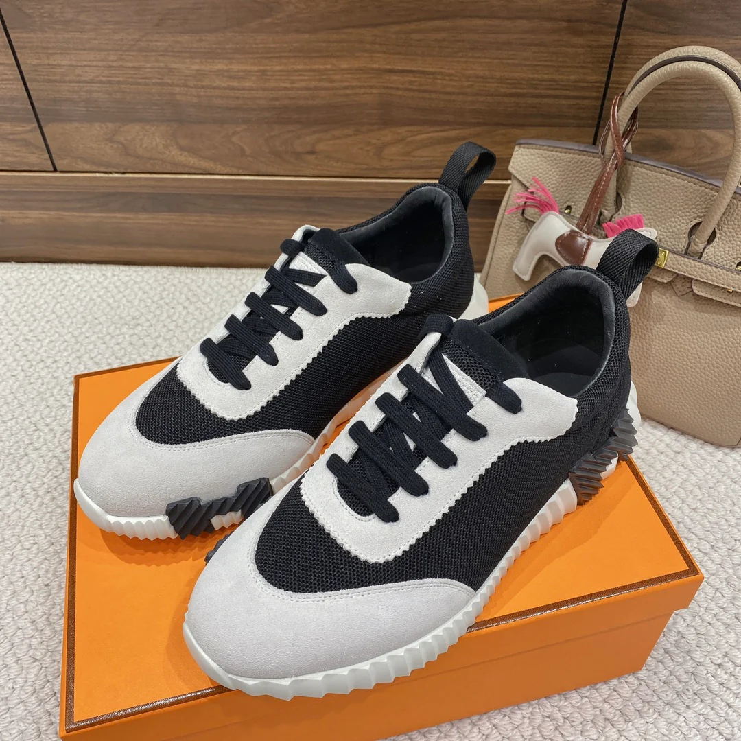 Весенняя коллекция Hermes 2022 — Спортивная повседневная обувь — Унисекс — Черно-белая