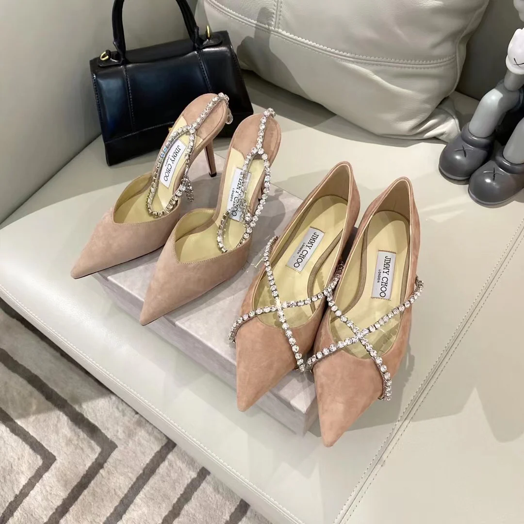 Jimmy - Цепочка с крестом и стразами - Туфли на высоком каблуке