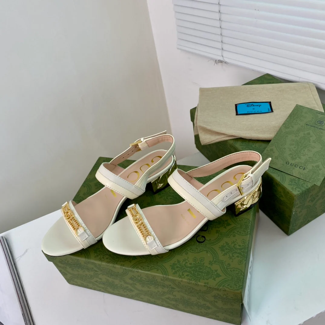 Gucci - Босоножки на массивном каблуке с ремешками