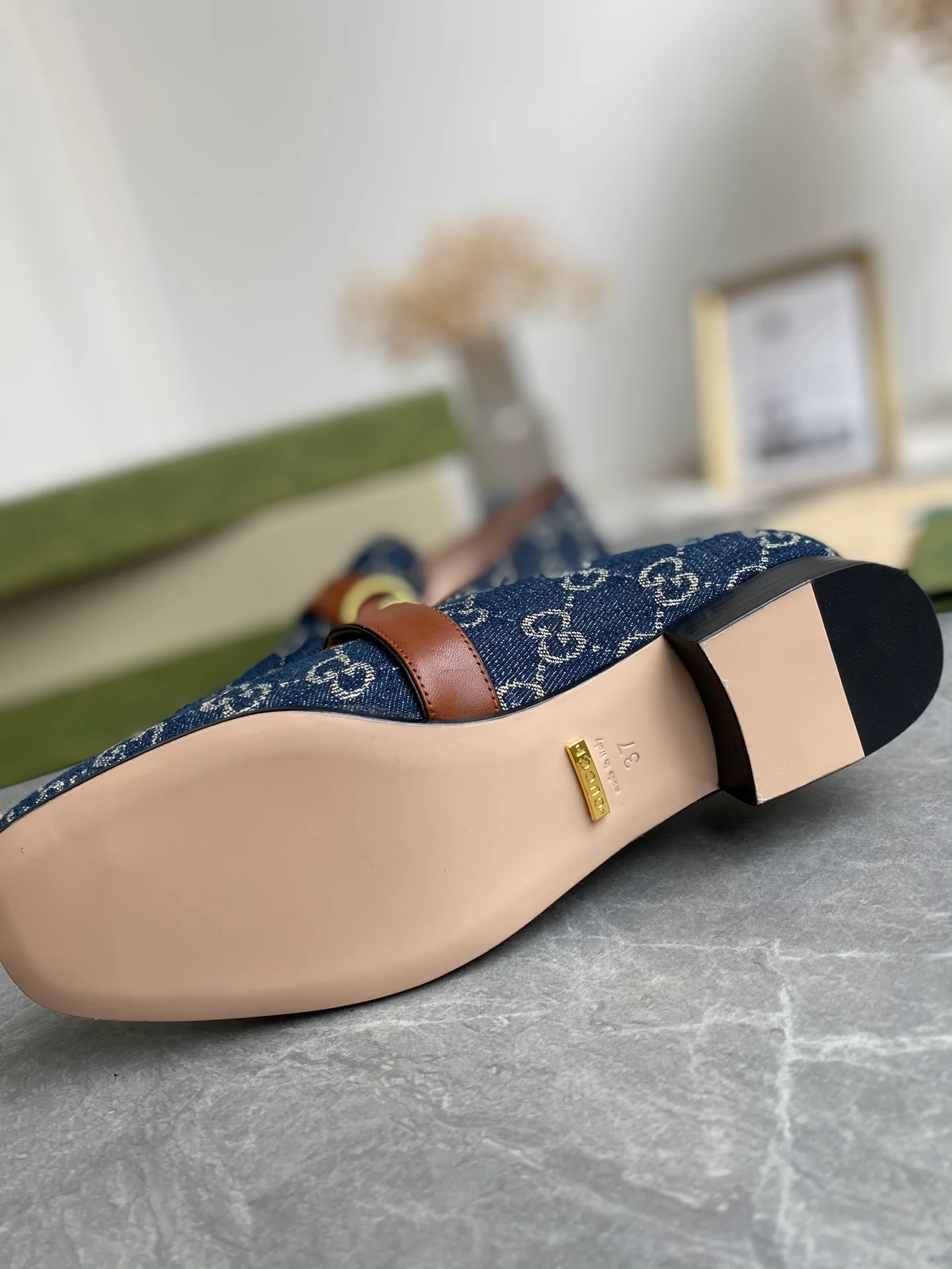 Джинсовые лоферы Gucci