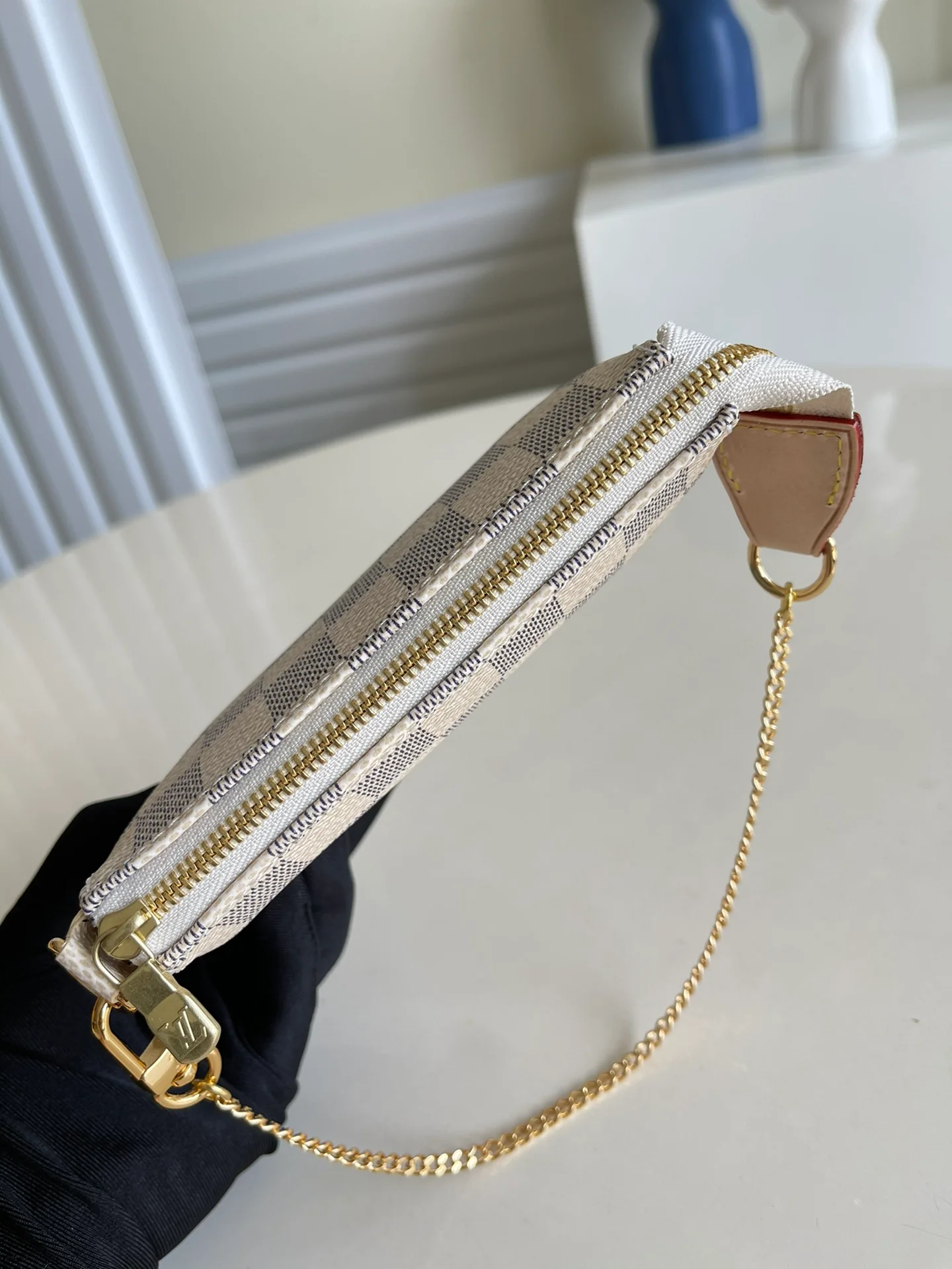 lv-m58010 белая клетчатая мини-сумочка, аксессуары, маленькая сумочка