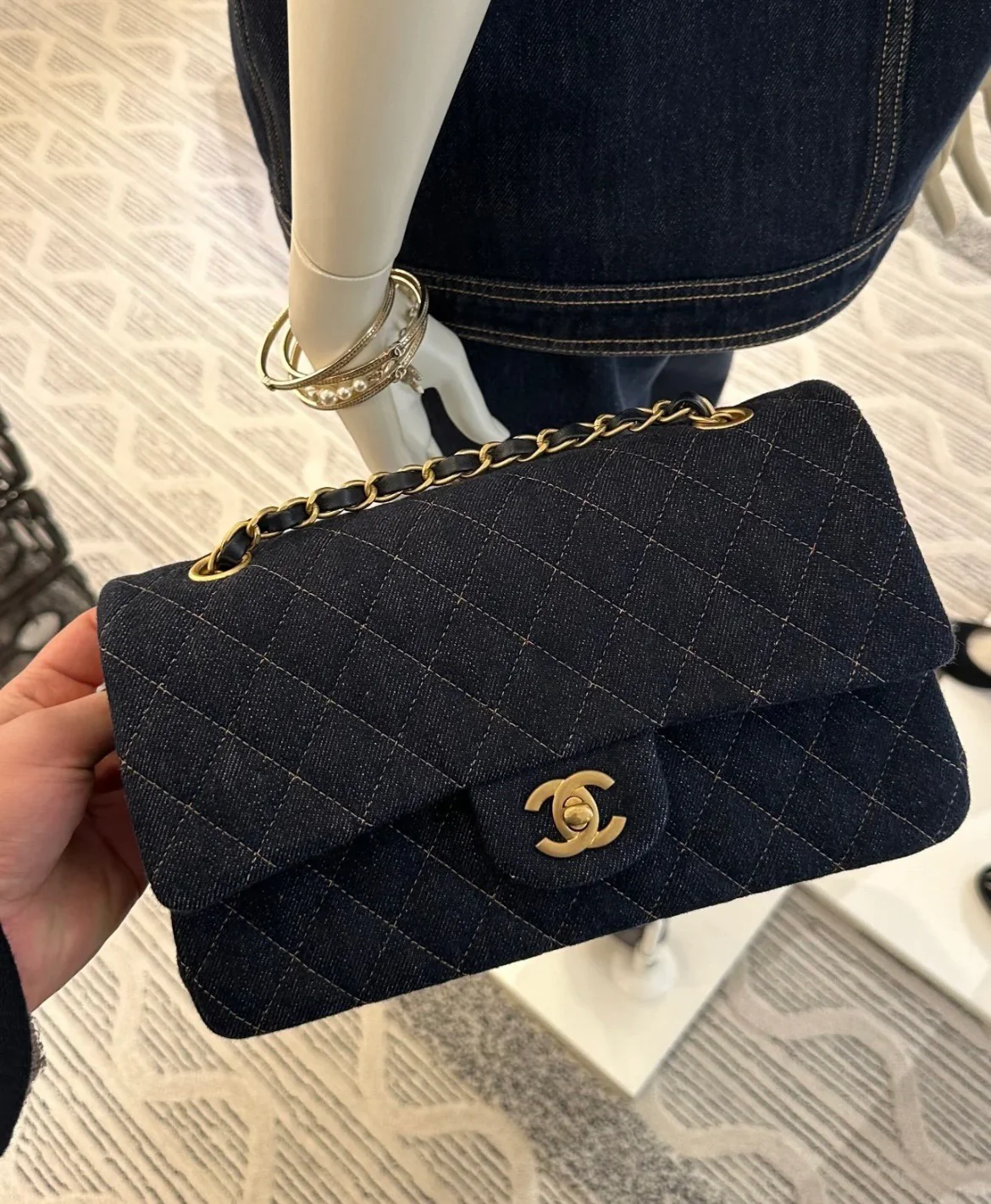 24c-cf-Темно-синий деним 25 см