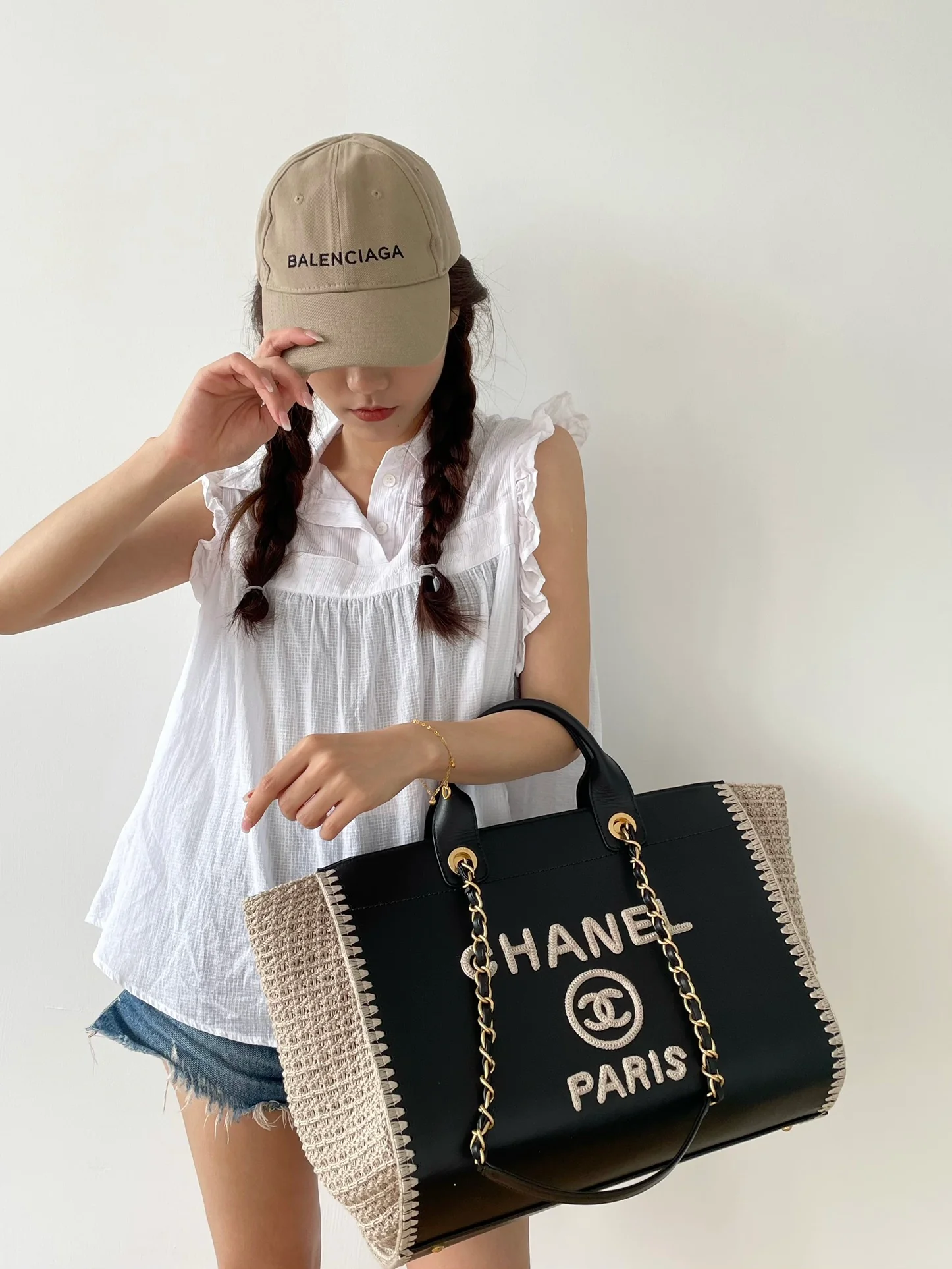 Сумка-тоут Chanel Ohanel, пляжная сумка, сумка для покупок